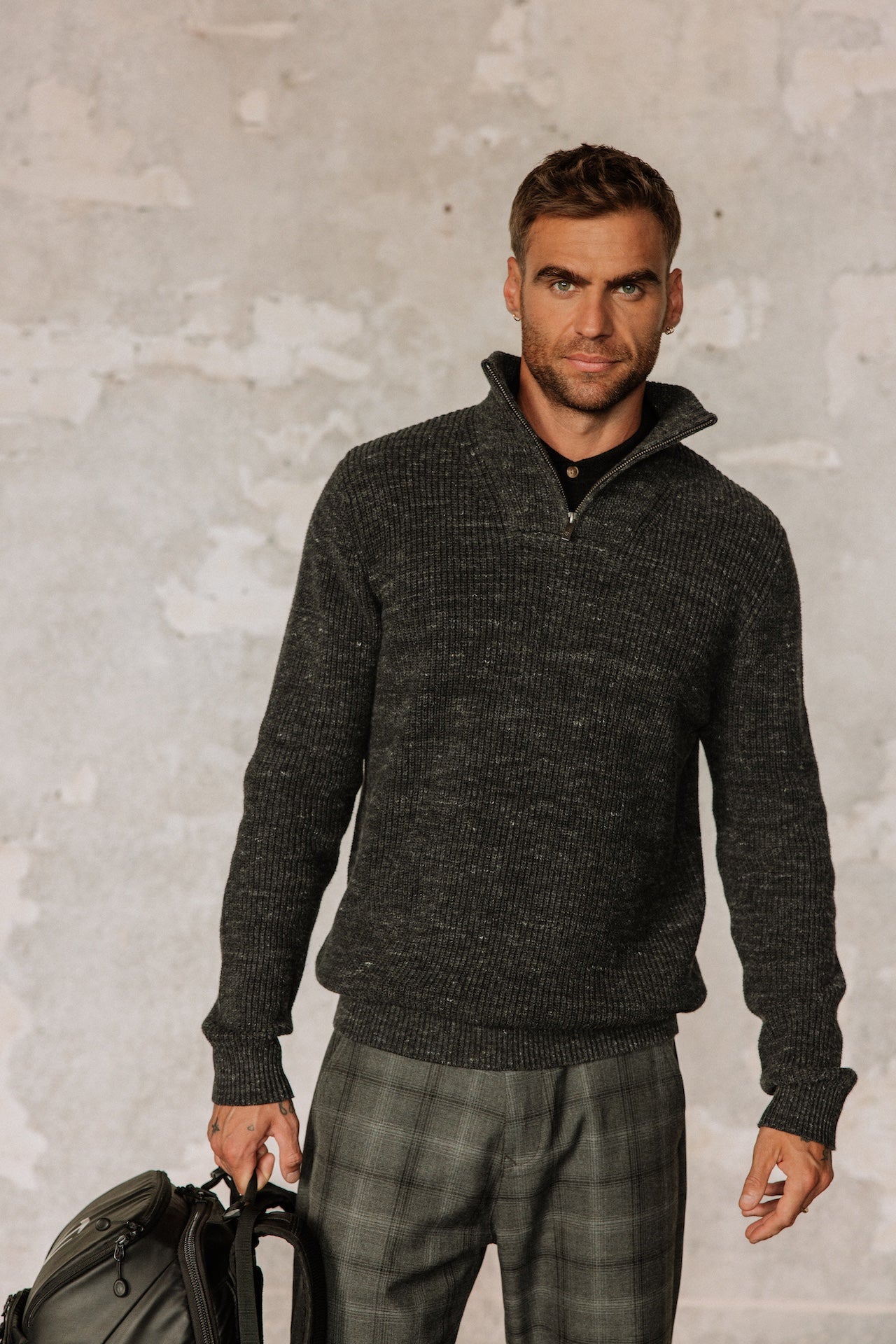 Pull col montant zippé Hombres Emilio Arpia nine iron | Freeman T. Porter