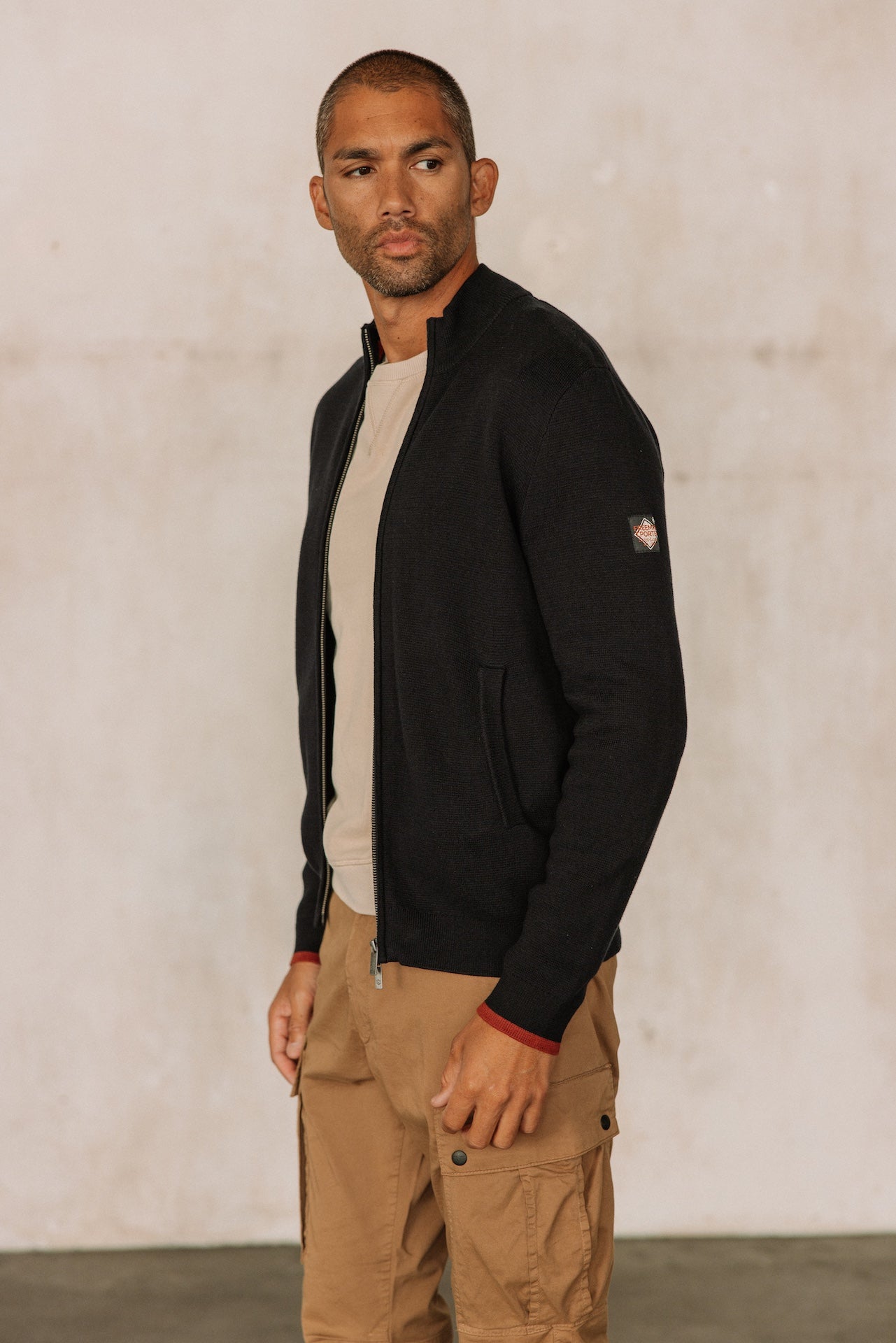 Cardigan zippé Hombres Stan Varsity deep well | Freeman T. Porter