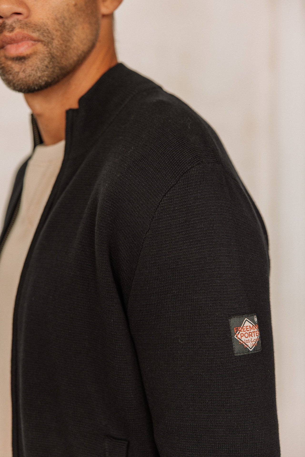Cardigan zippé Hombres Stan Varsity deep well | Freeman T. Porter