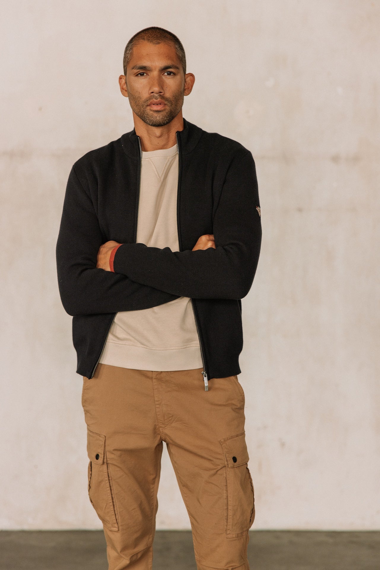 Cardigan zippé Hombres Stan Varsity deep well | Freeman T. Porter