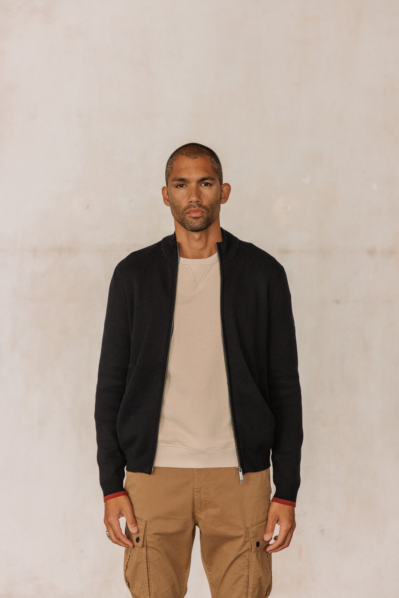 Cardigan zippé Hombres Stan Varsity deep well | Freeman T. Porter