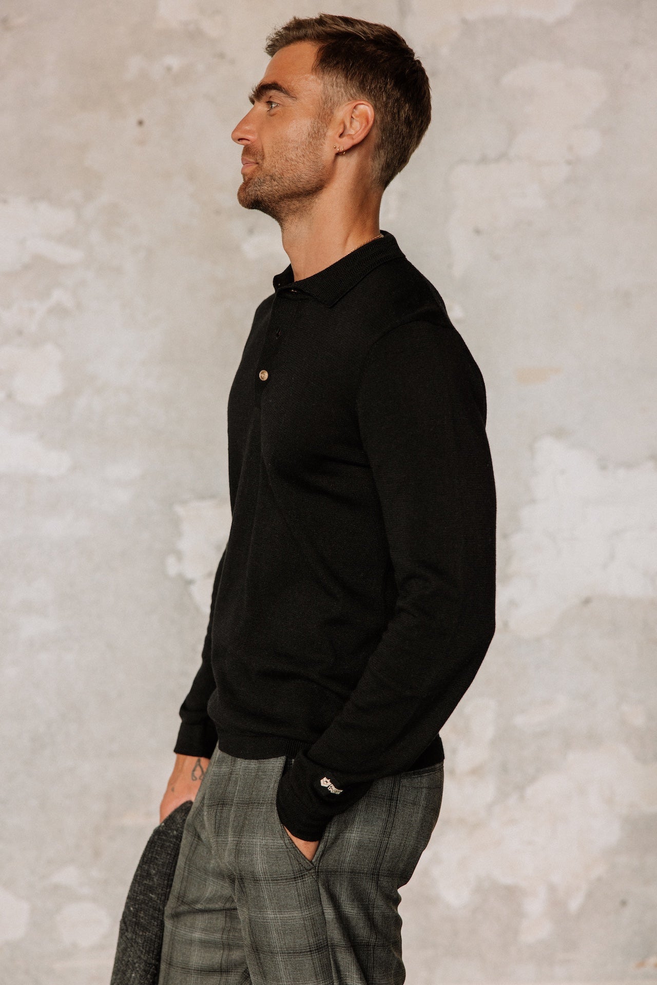 Polo en maille Hombres Mathew Dendra black | Freeman T. Porter