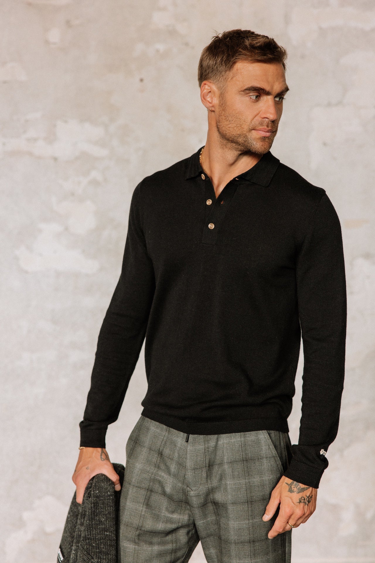 Polo en maille Hombres Mathew Dendra black | Freeman T. Porter