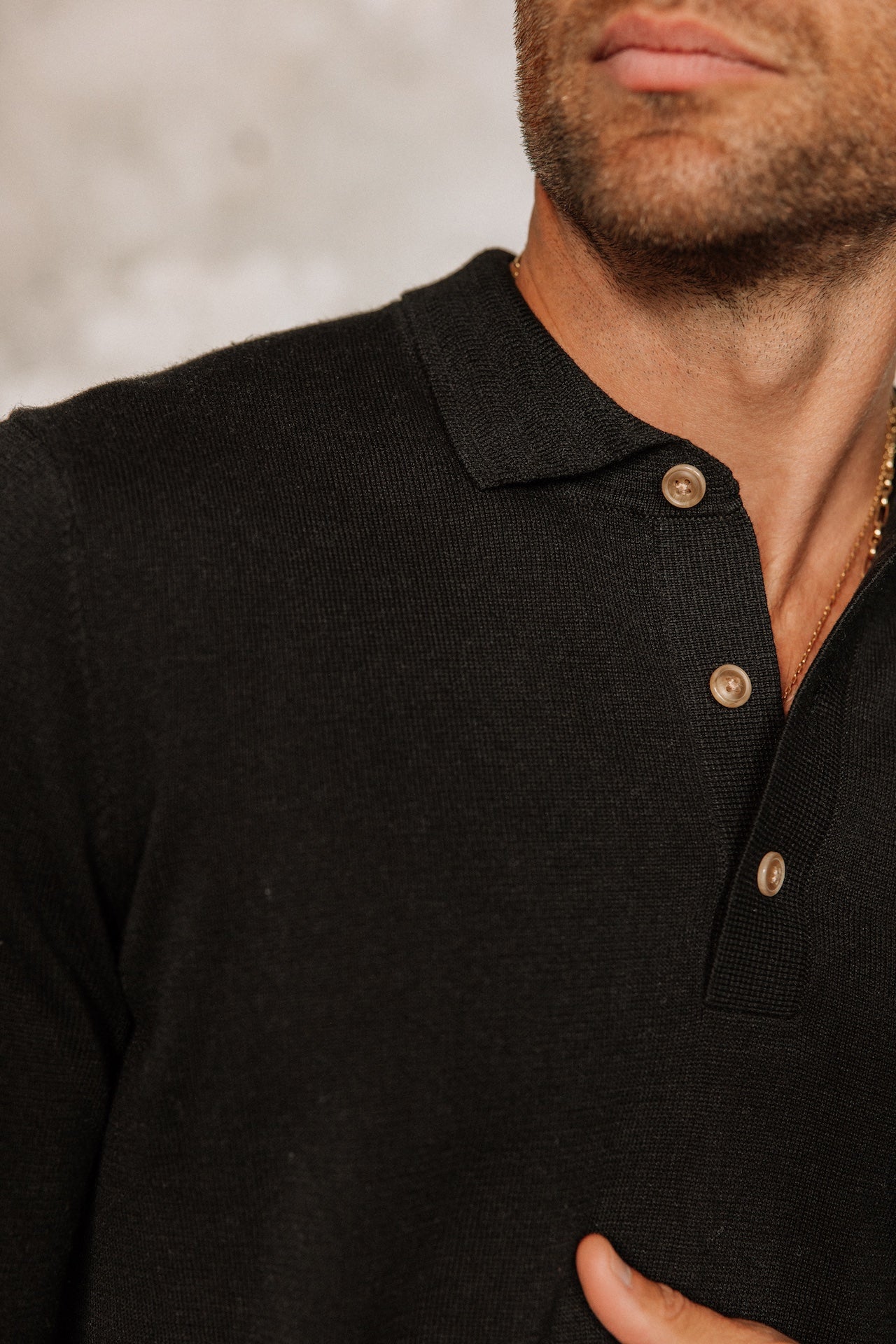 Polo en maille Hombres Mathew Dendra black | Freeman T. Porter