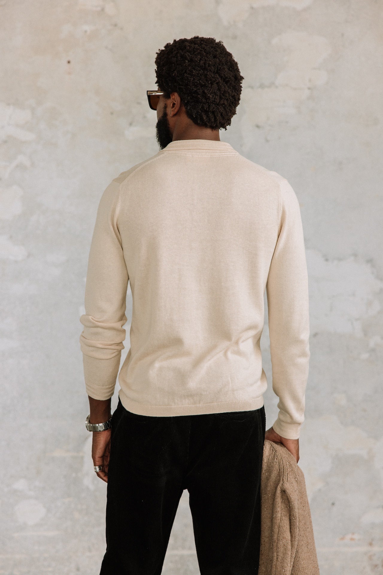 Polo en maille Hombres Mathew Dendra beige melange | Freeman T. Porter