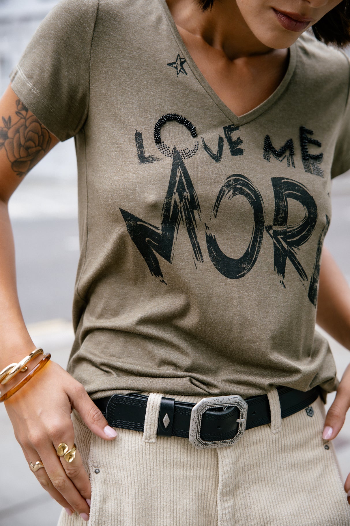 T-shirt imprimé Femme Tarissa Love Me ivy green | Freeman T. Porter