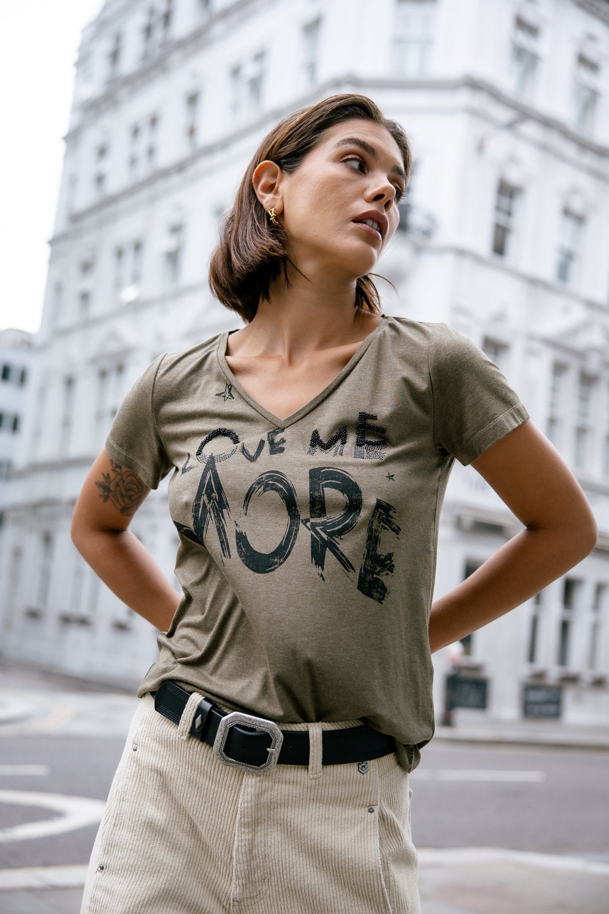 T-shirt imprimé Femme Tarissa Love Me ivy green | Freeman T. Porter