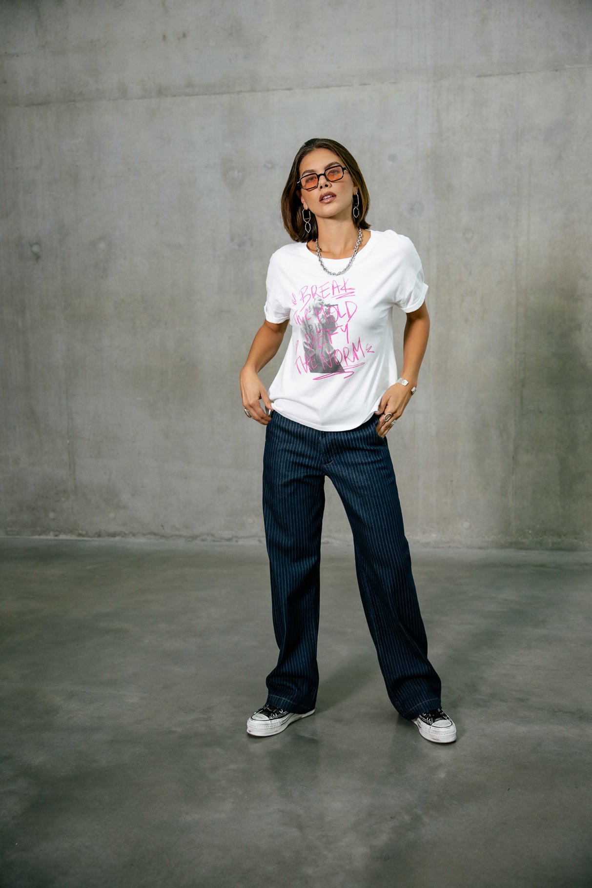T-shirt imprimé Femme Tomia Break white | Freeman T. Porter