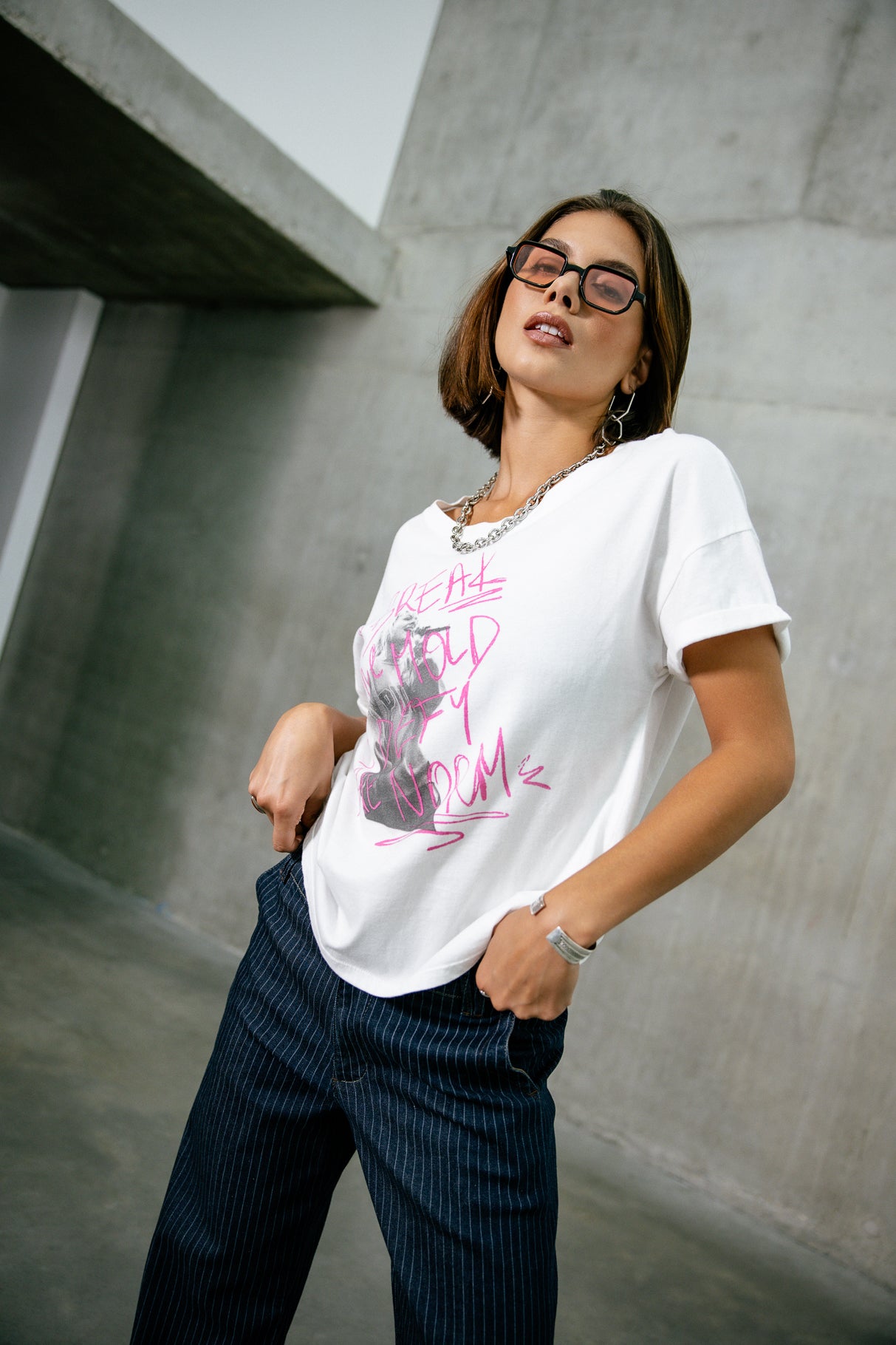 T-shirt imprimé Femme Tomia Break white | Freeman T. Porter
