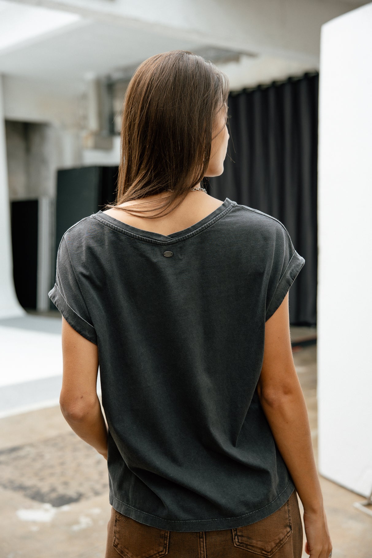 T-shirt imprimé Femme Thomsen Stoned Soul old black | Freeman T. Porter