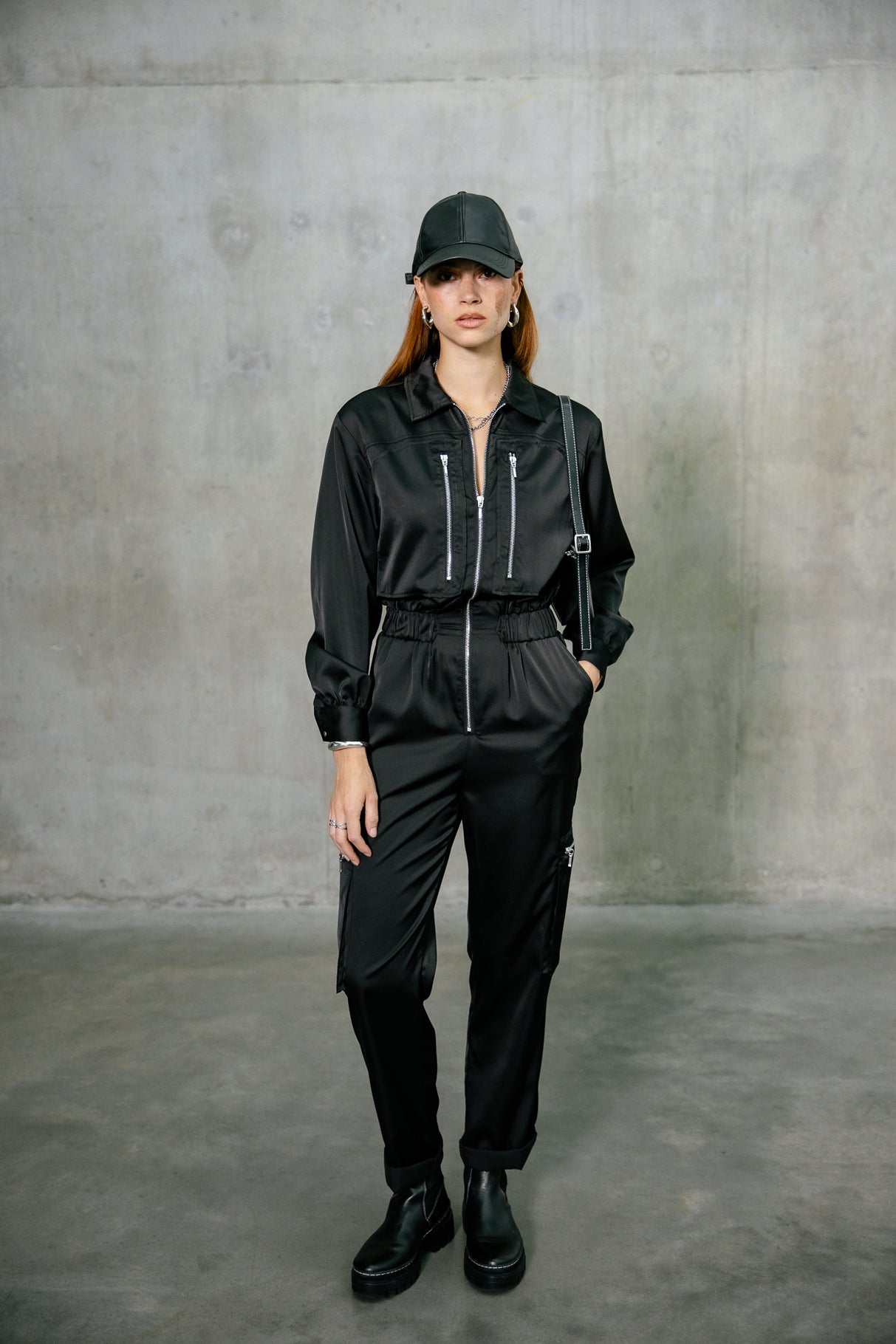 Combinaison cargo Mujer Creed Plain black | Freeman T. Porter