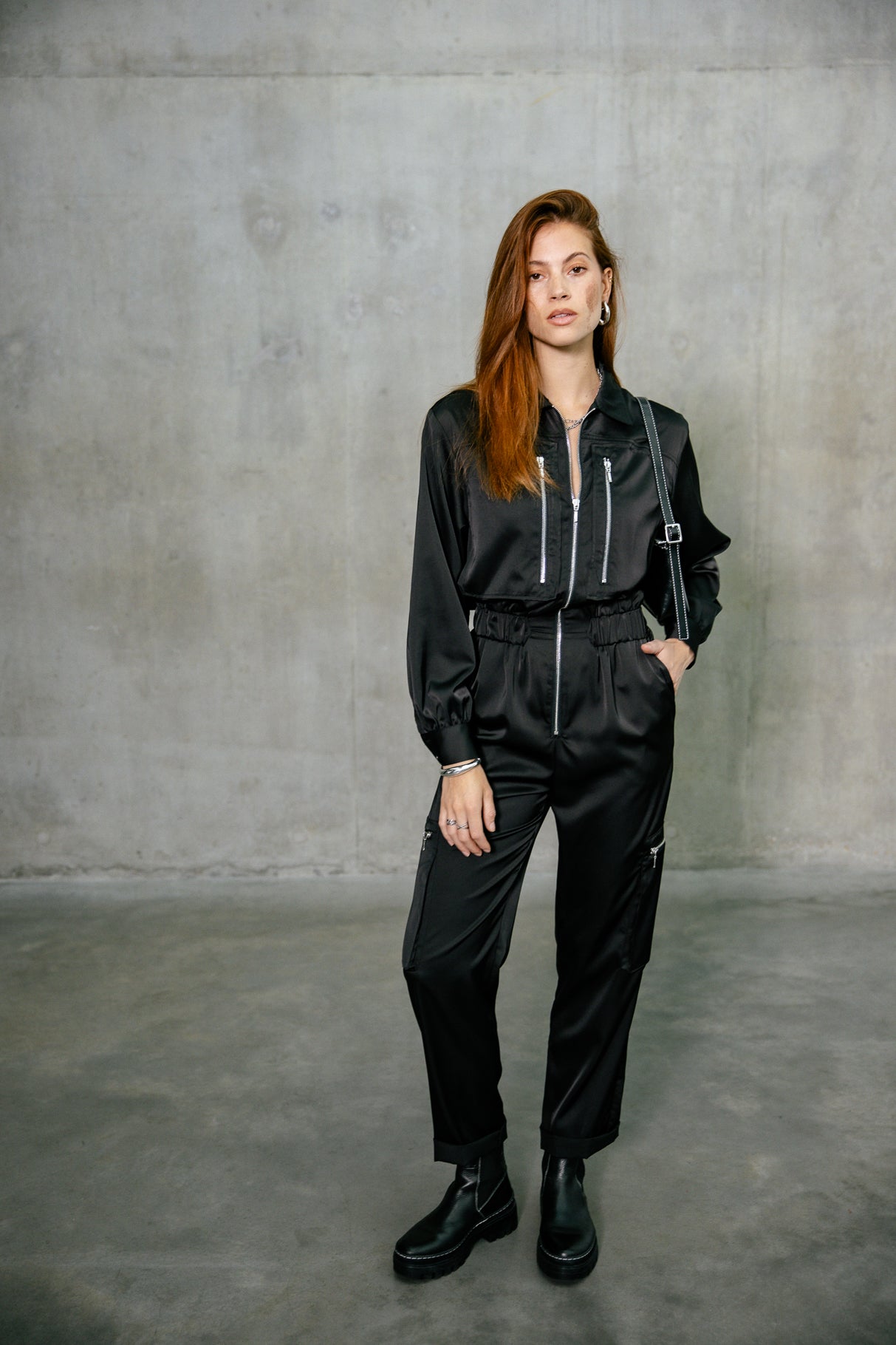 Combinaison cargo Mujer Creed Plain black | Freeman T. Porter