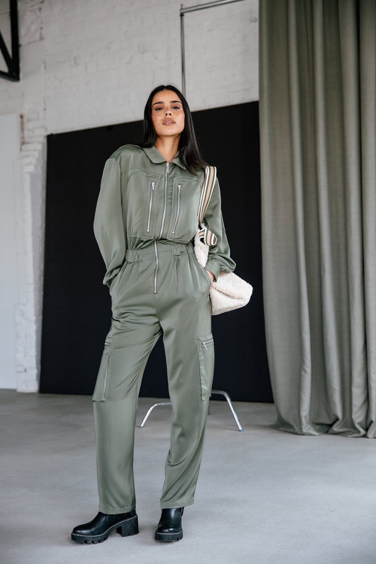 Combinaison cargo Mujer Creed Plain thyme | Freeman T. Porter