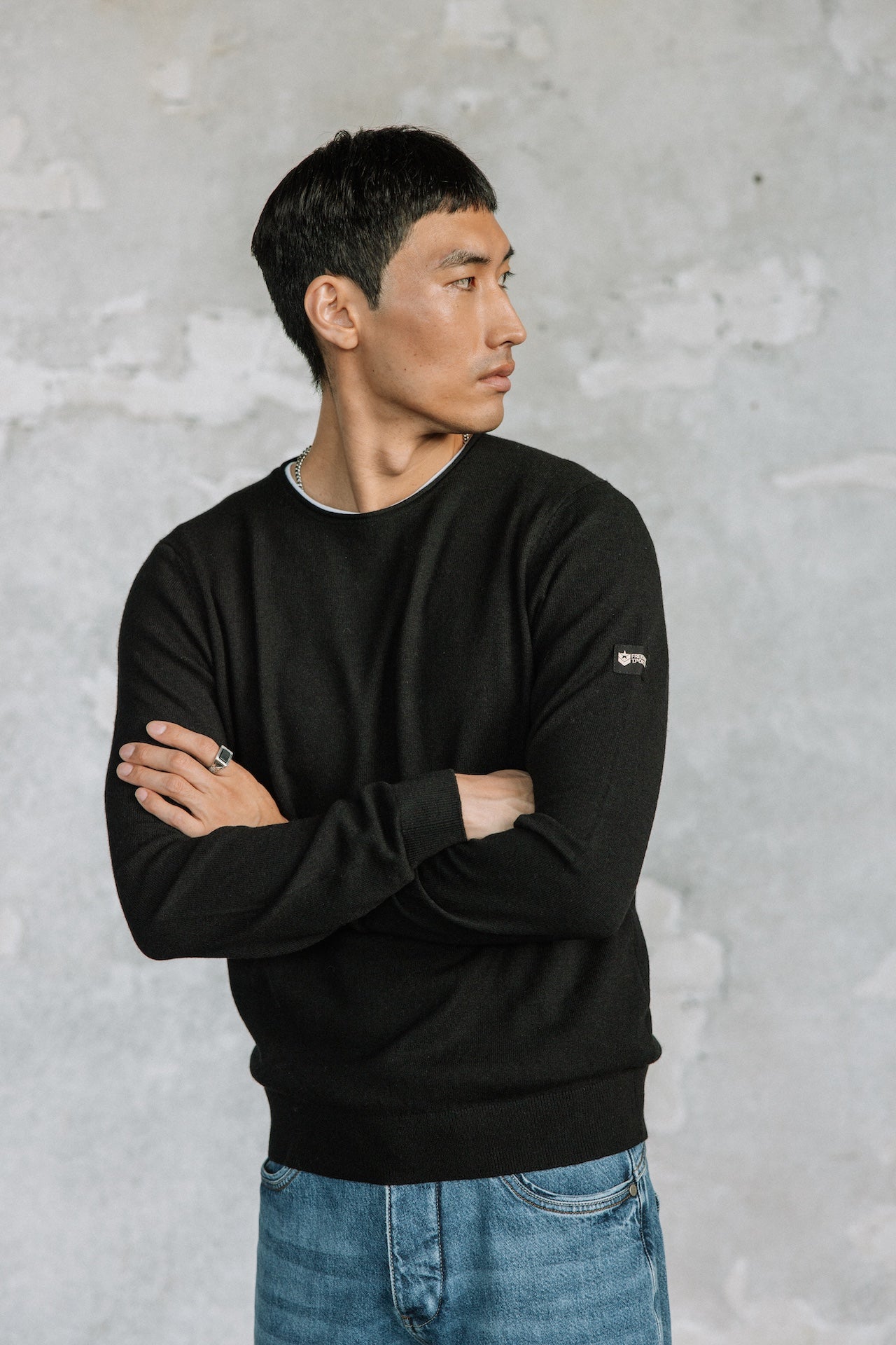 Pull col rond Hombres Sonny Macau black | Freeman T. Porter