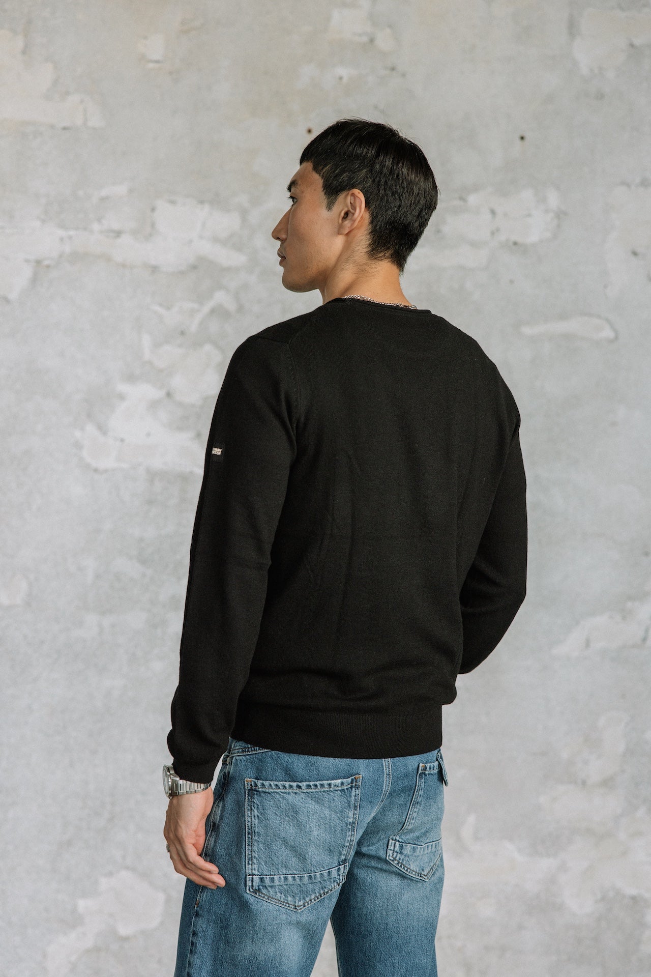 Pull col rond Hombres Sonny Macau black | Freeman T. Porter