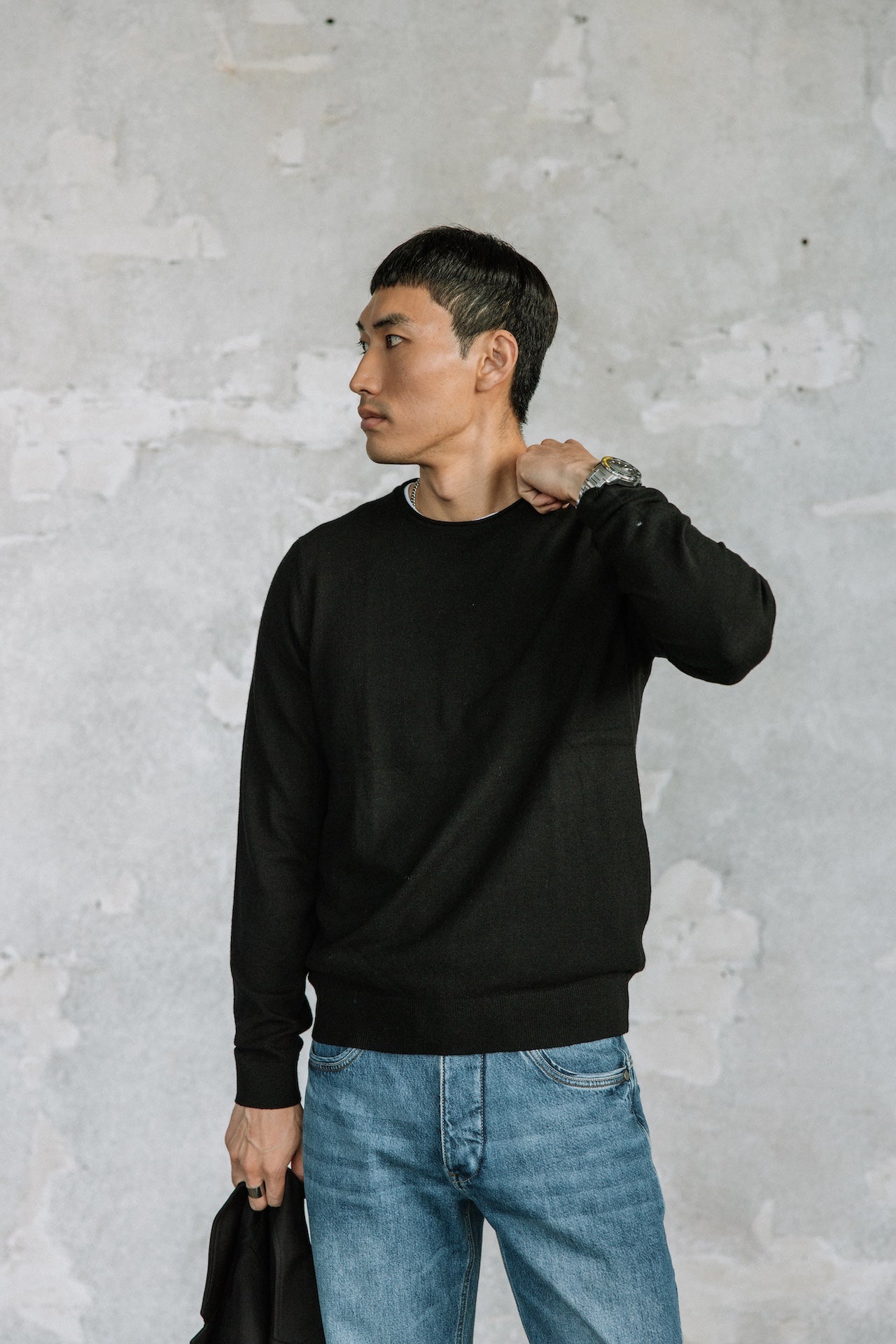 Pull col rond Hombres Sonny Macau black | Freeman T. Porter