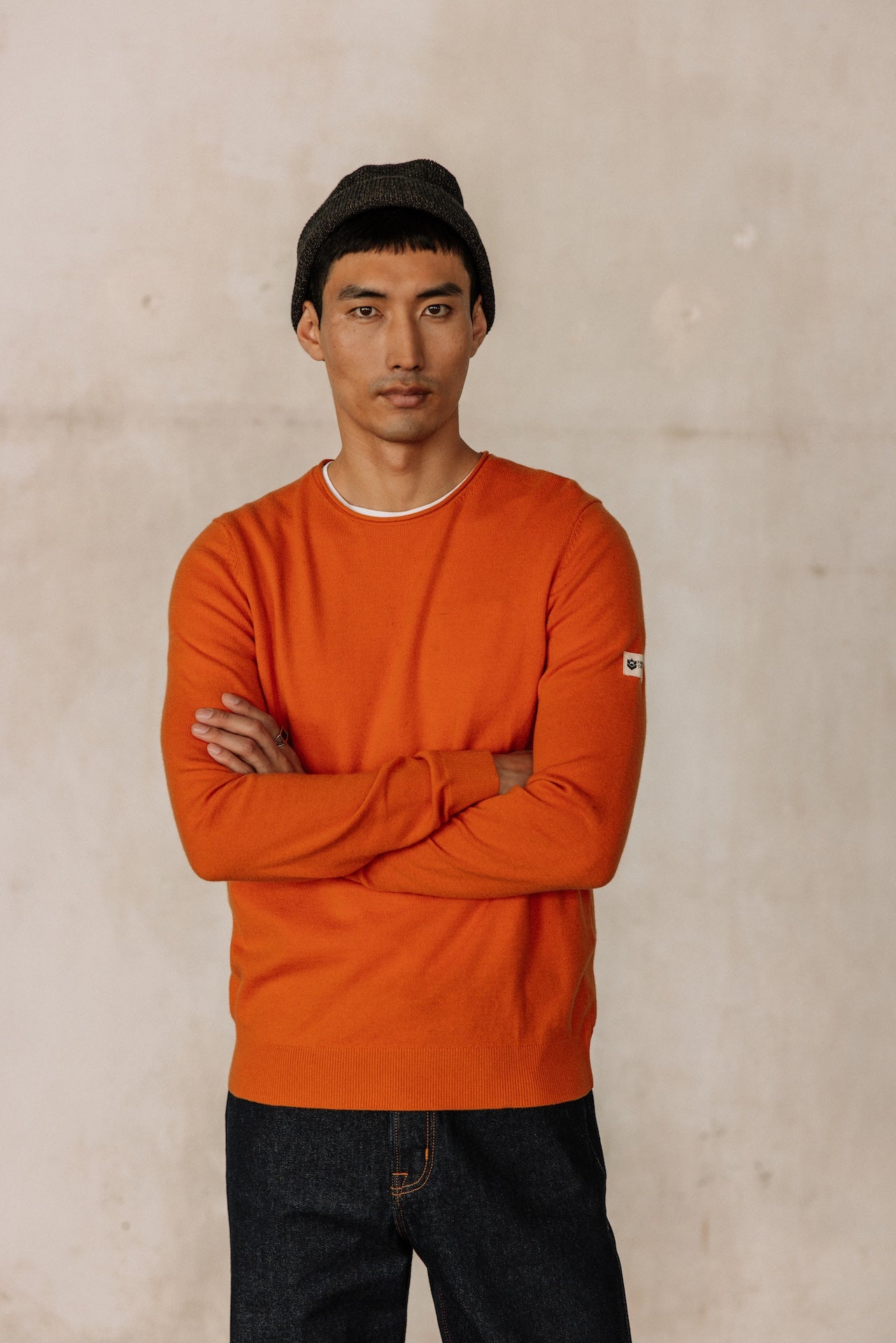 Pull col rond Hombres Sonny Macau burnt orange | Freeman T. Porter