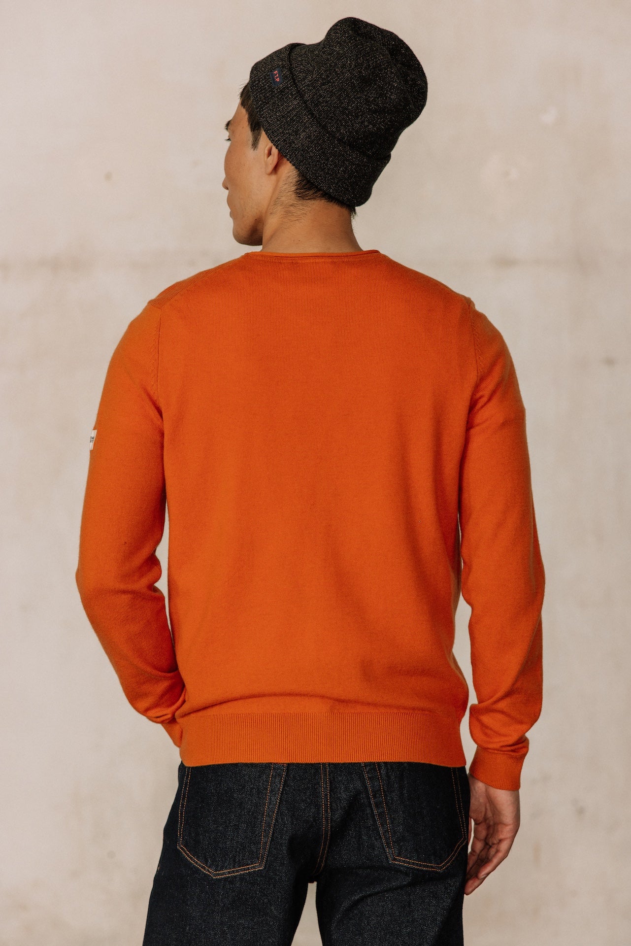 Pull col rond Hombres Sonny Macau burnt orange | Freeman T. Porter