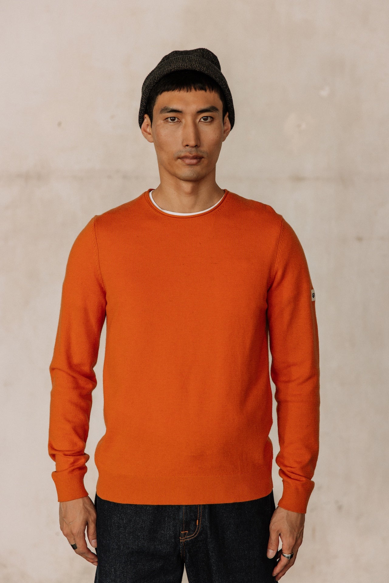 Pull col rond Hombres Sonny Macau burnt orange | Freeman T. Porter