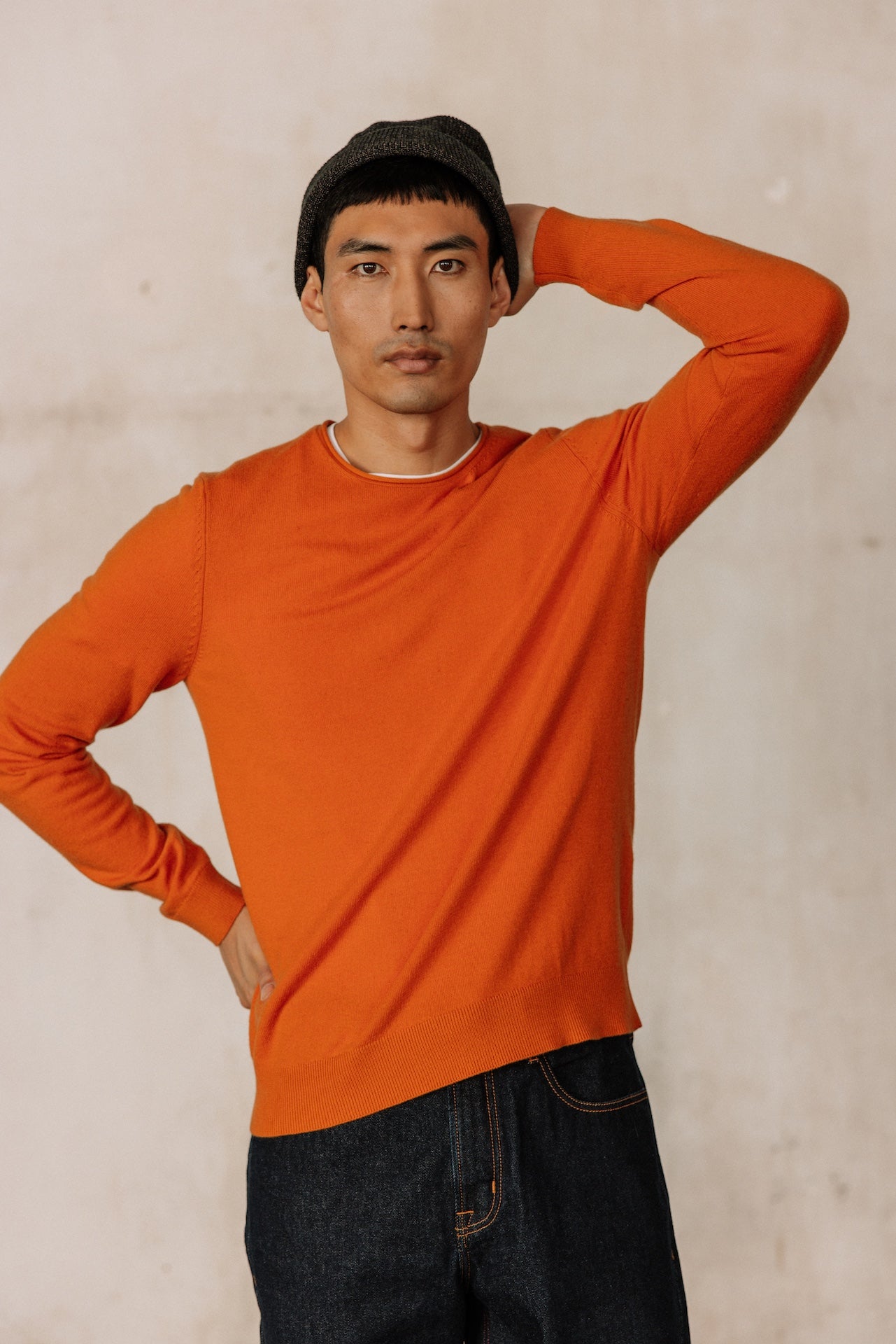Pull col rond Hombres Sonny Macau burnt orange | Freeman T. Porter