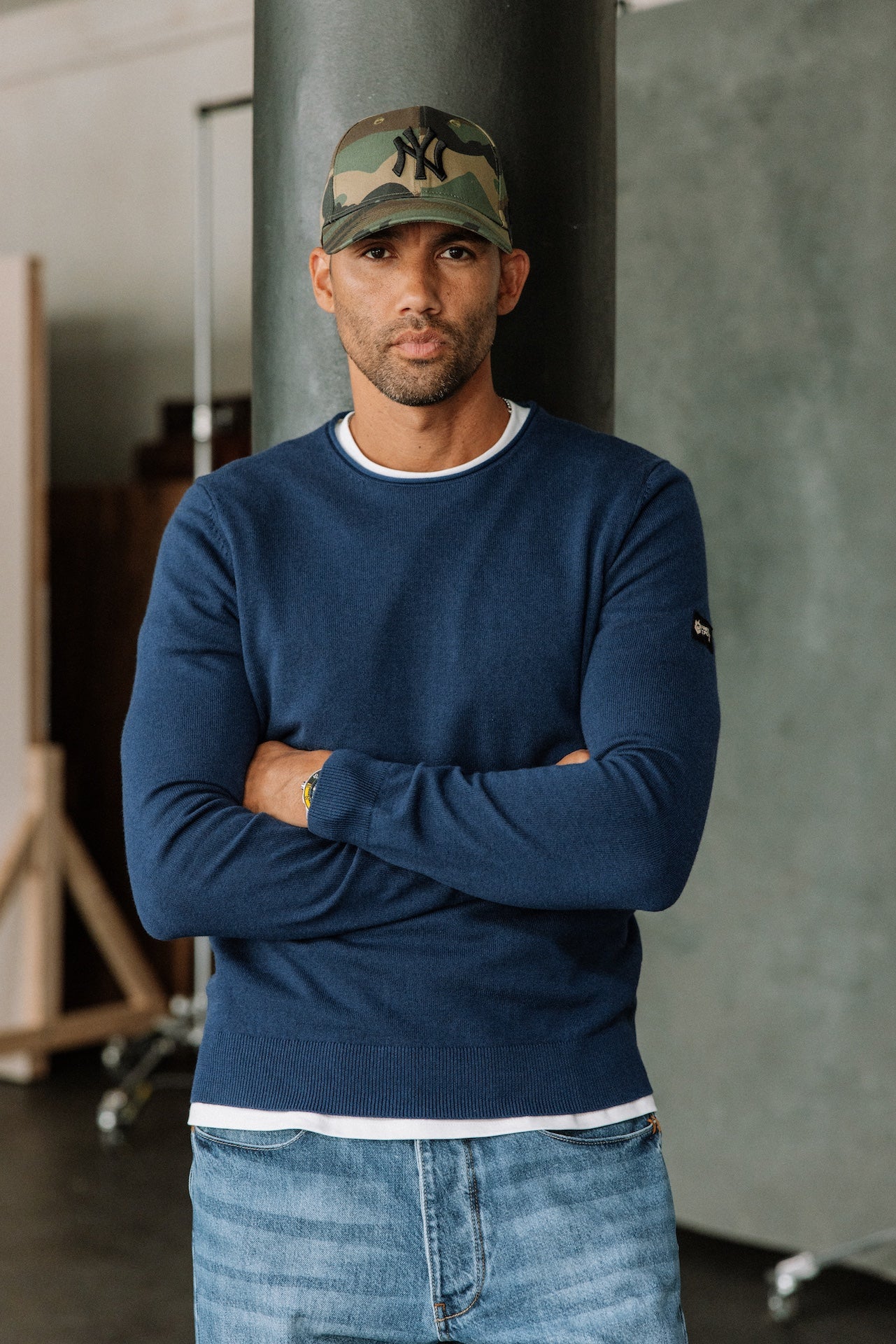 Pull col rond Hombres Sonny Macau blueprint | Freeman T. Porter