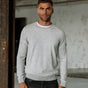 Crew neck sweater Men Sonny Macau melanged grey | Freeman T. Porter