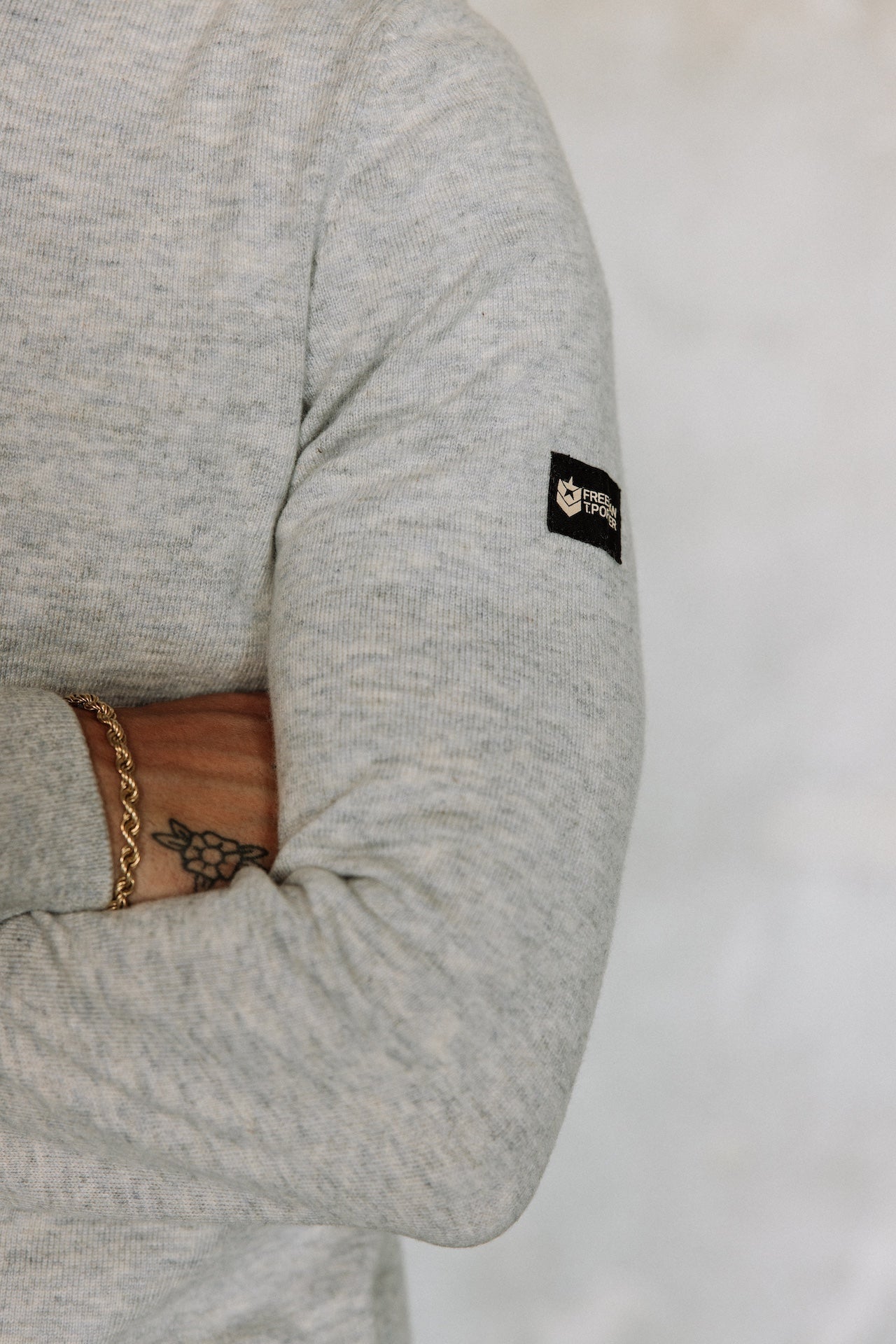 Pull col rond Hombres Sonny Macau melanged grey | Freeman T. Porter