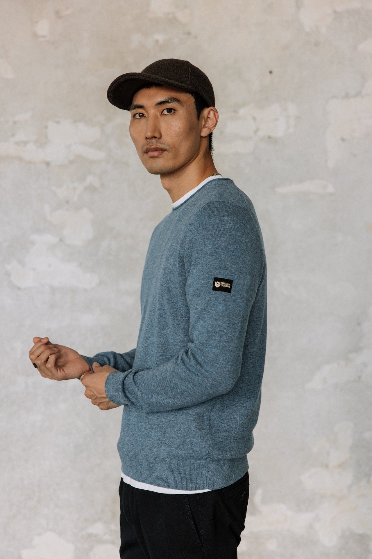Pull col rond Hombres Sonny Macau indigo | Freeman T. Porter