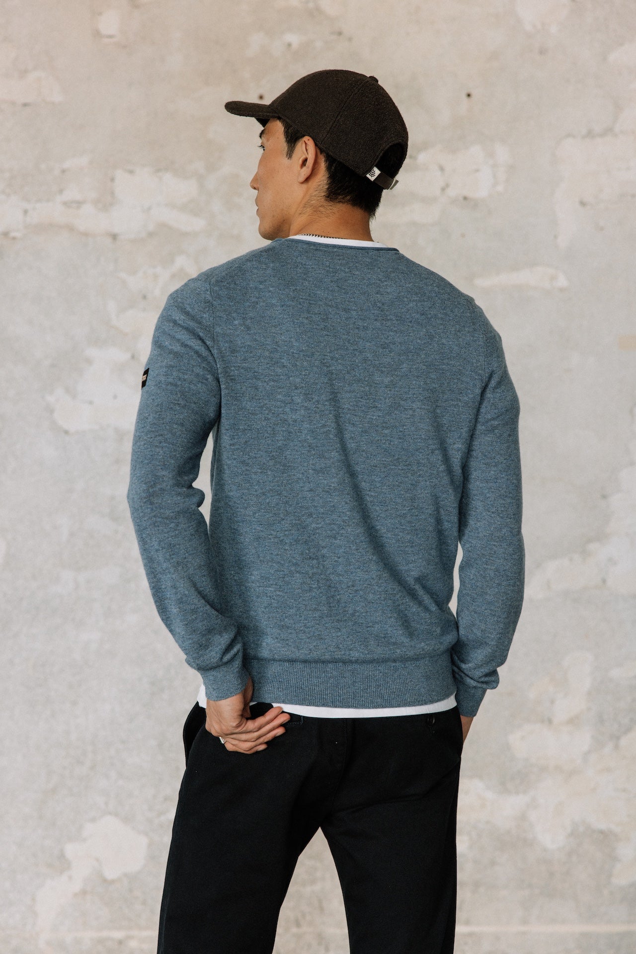 Pull col rond Hombres Sonny Macau indigo | Freeman T. Porter