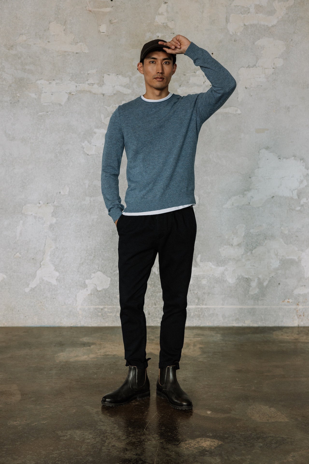 Pull col rond Hombres Sonny Macau indigo | Freeman T. Porter