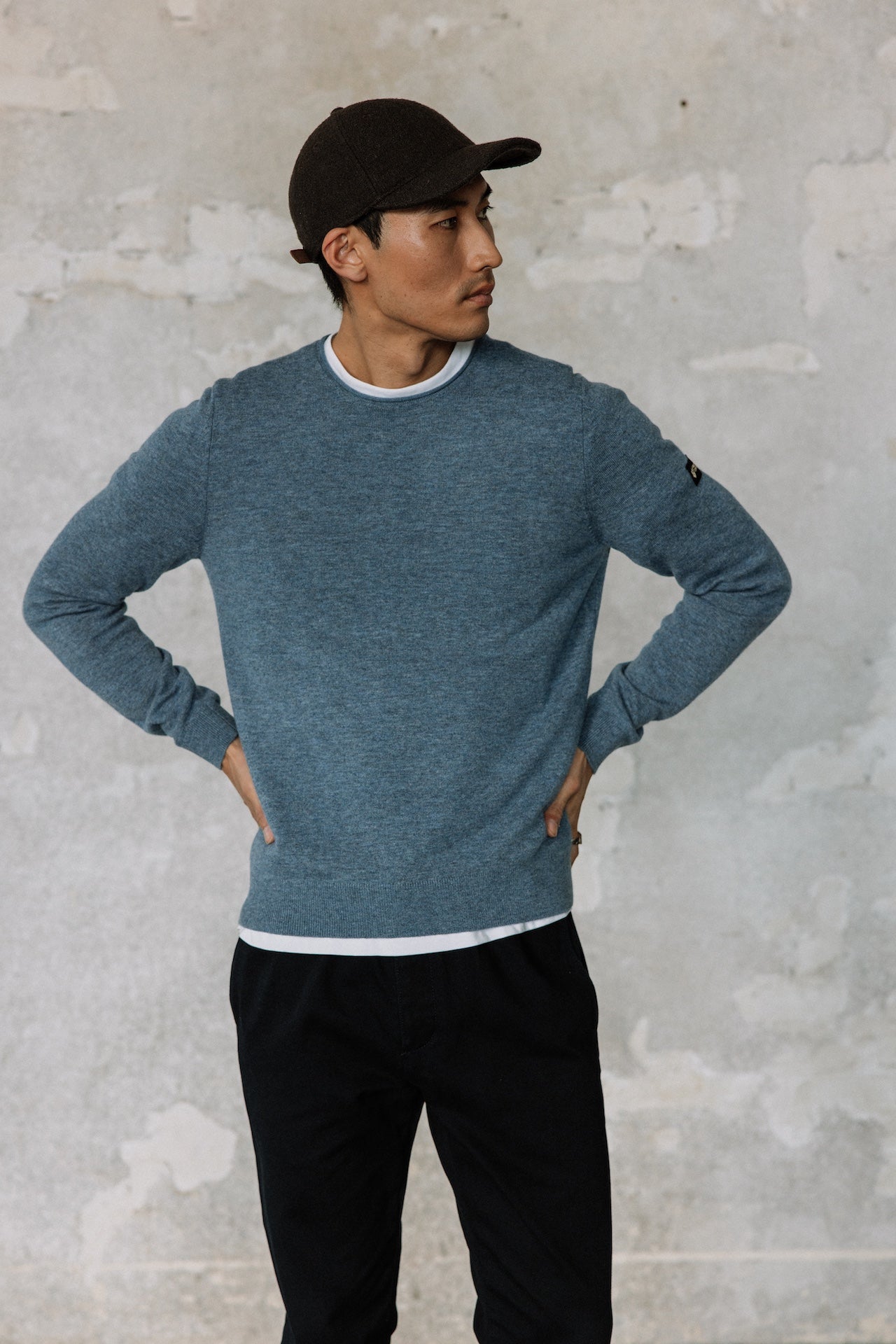 Pull col rond Hombres Sonny Macau indigo | Freeman T. Porter