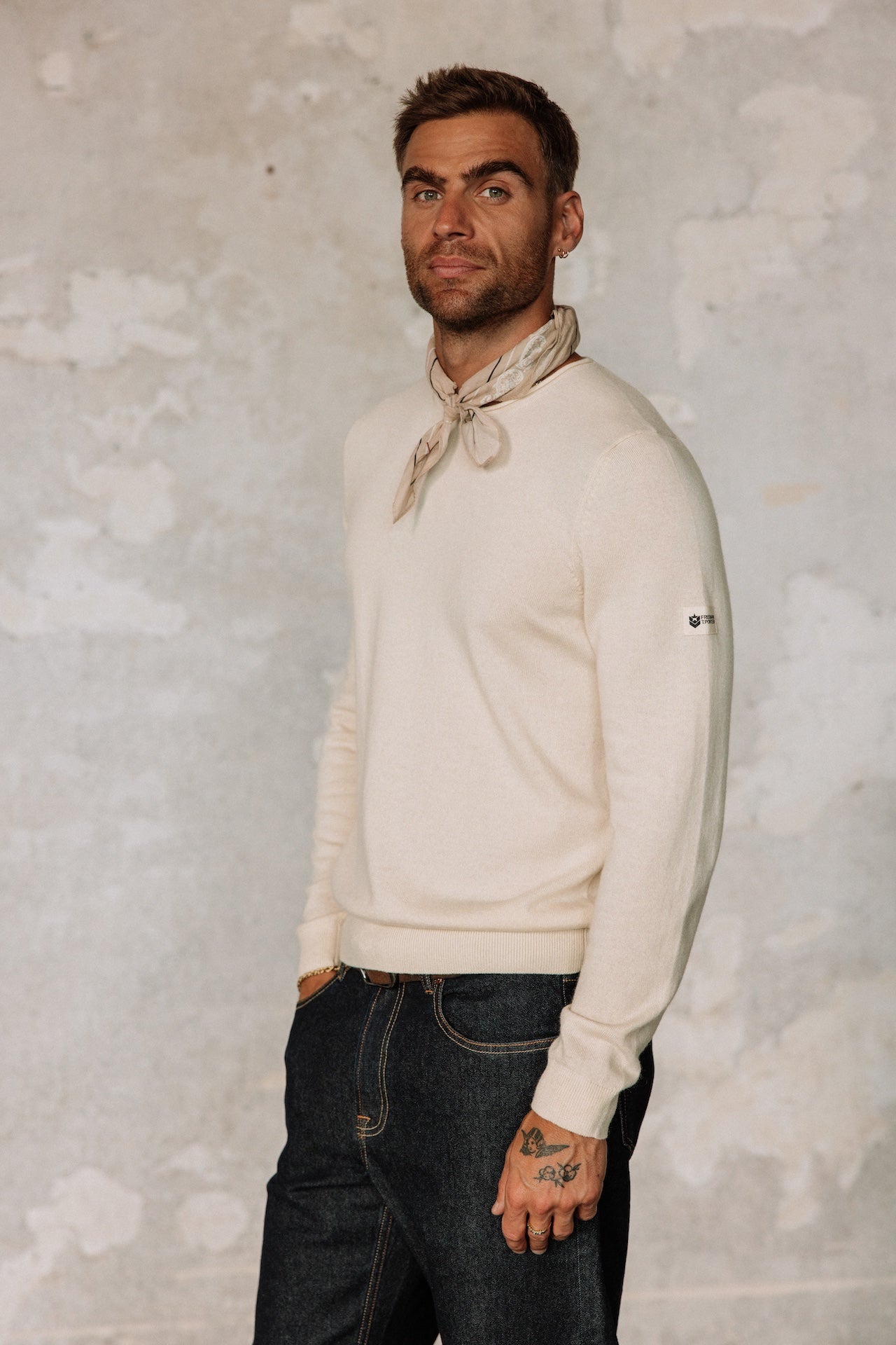 Pull col rond Hombres Sonny Macau egret | Freeman T. Porter