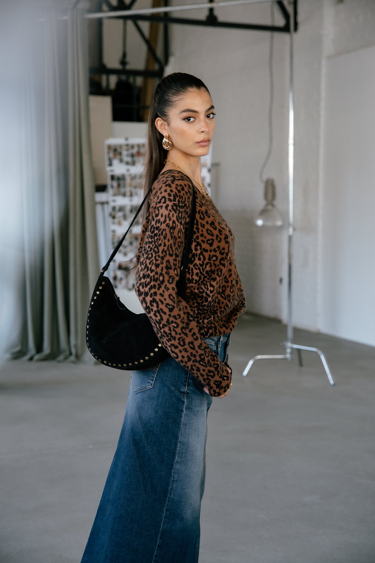 Pull imprimé léopard Frau Parina Deep Dye Leo brown sugar | Freeman T. Porter