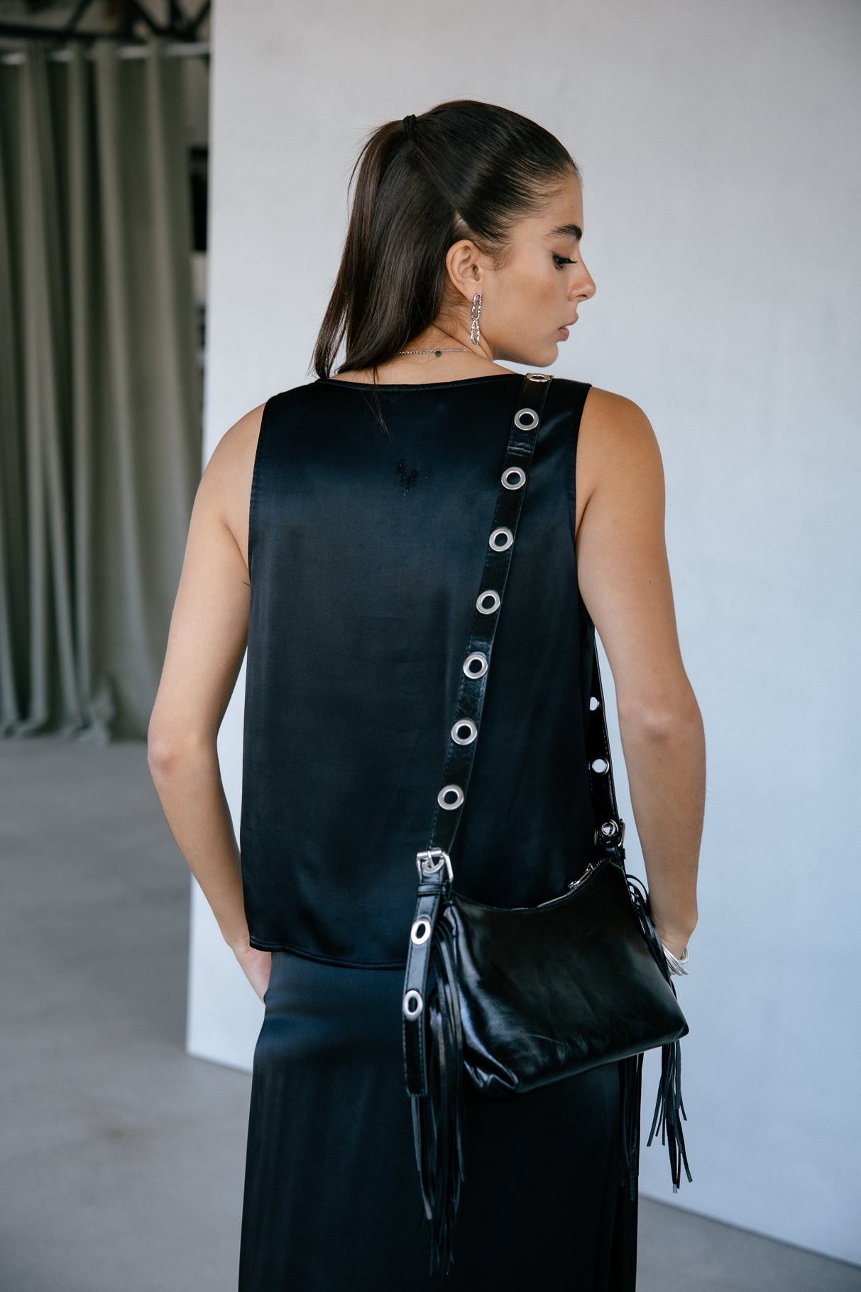 Top sans manche Femme Dulcia Silk black | Freeman T. Porter