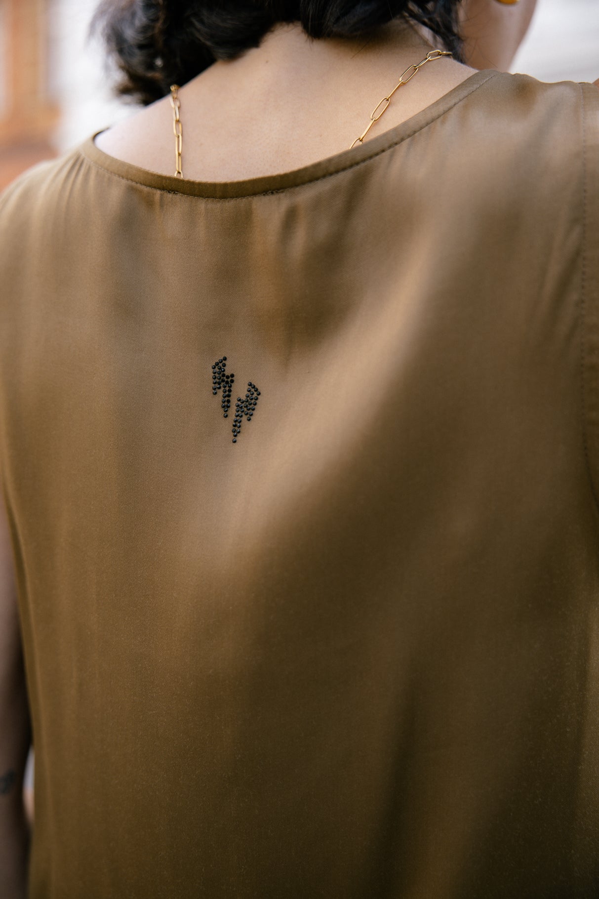 Top sans manche Femme Dulcia Silk bronze | Freeman T. Porter