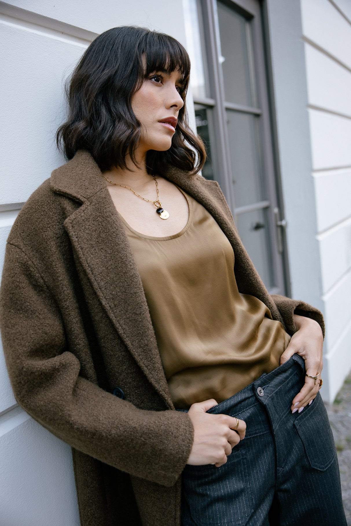 Top sans manche Femme Dulcia Silk bronze | Freeman T. Porter