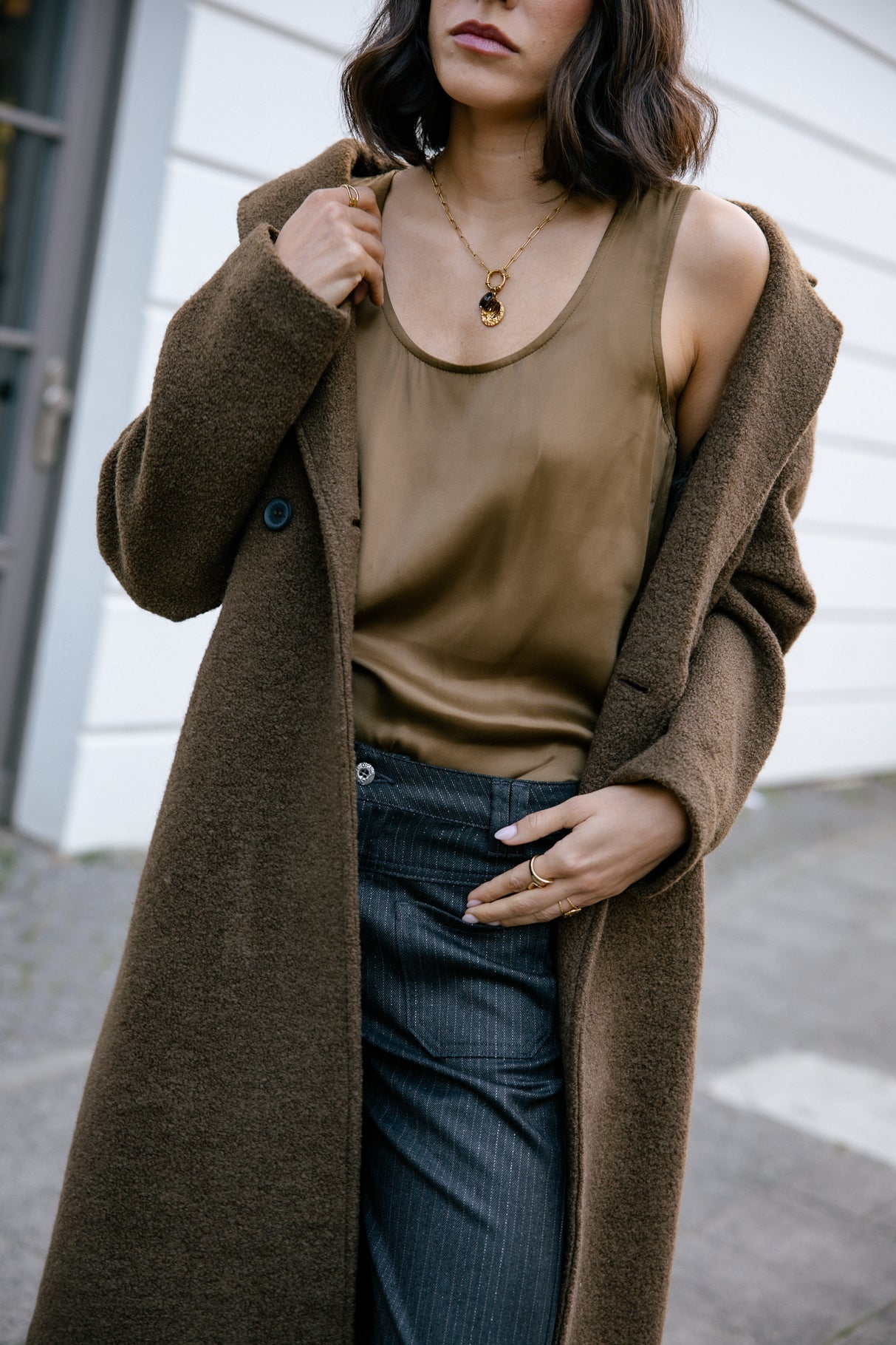 Top sans manche Femme Dulcia Silk bronze | Freeman T. Porter