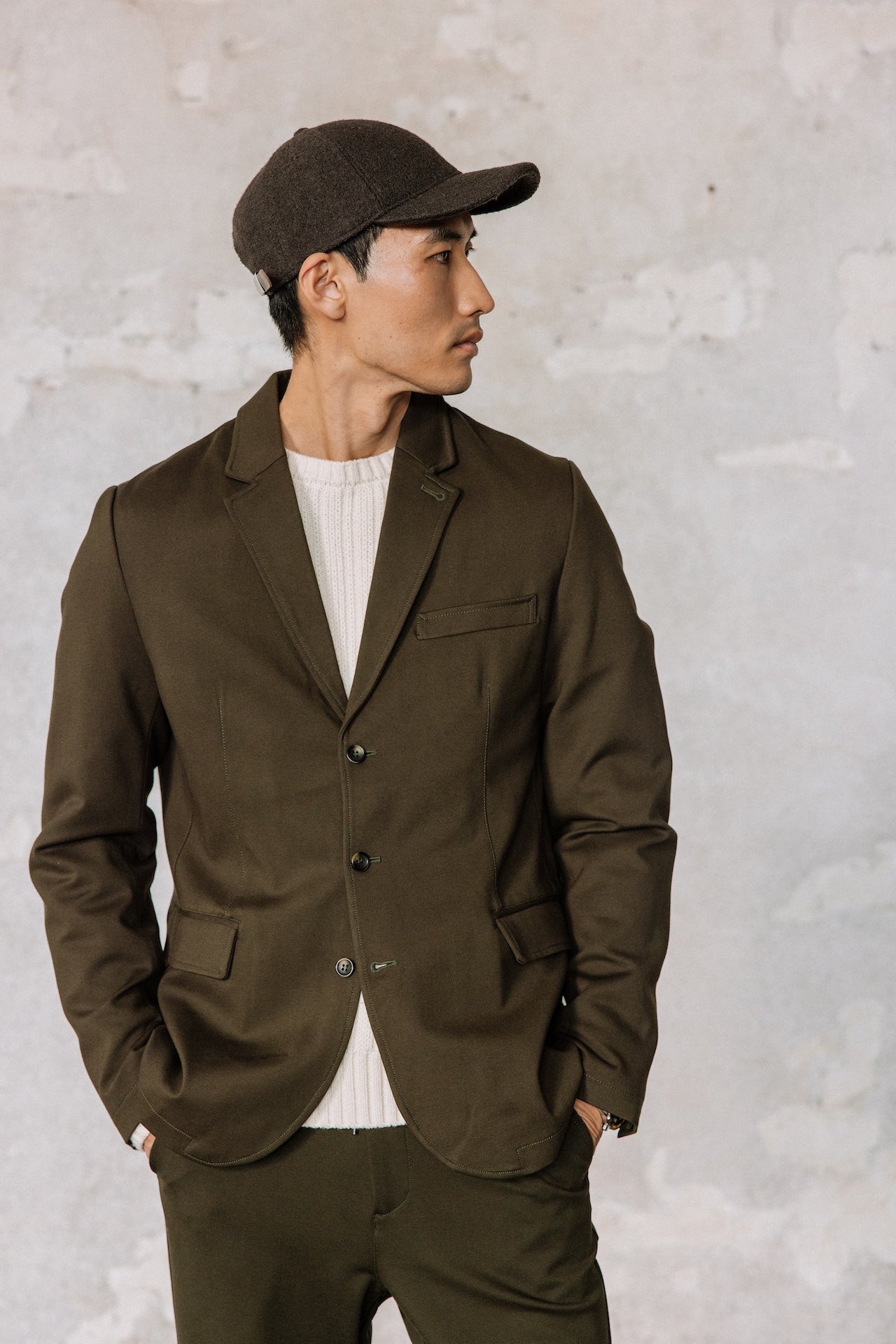 Blazer cintré Homme Tomass Comfy olive night | Freeman T. Porter
