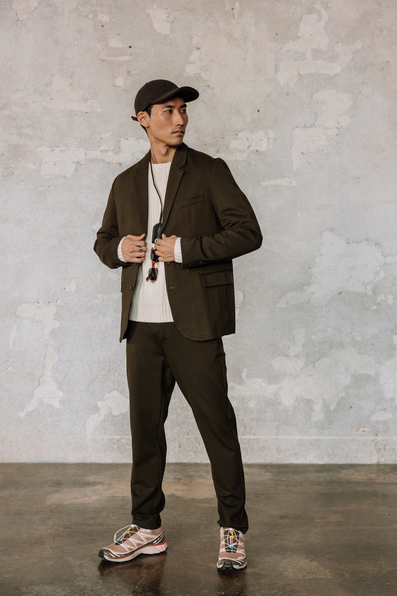 Blazer cintré Homme Tomass Comfy olive night | Freeman T. Porter