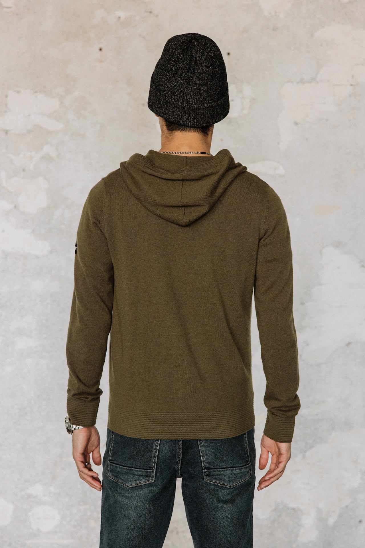 Cardigan à capuche Hombres Lyam Macau olive night | Freeman T. Porter