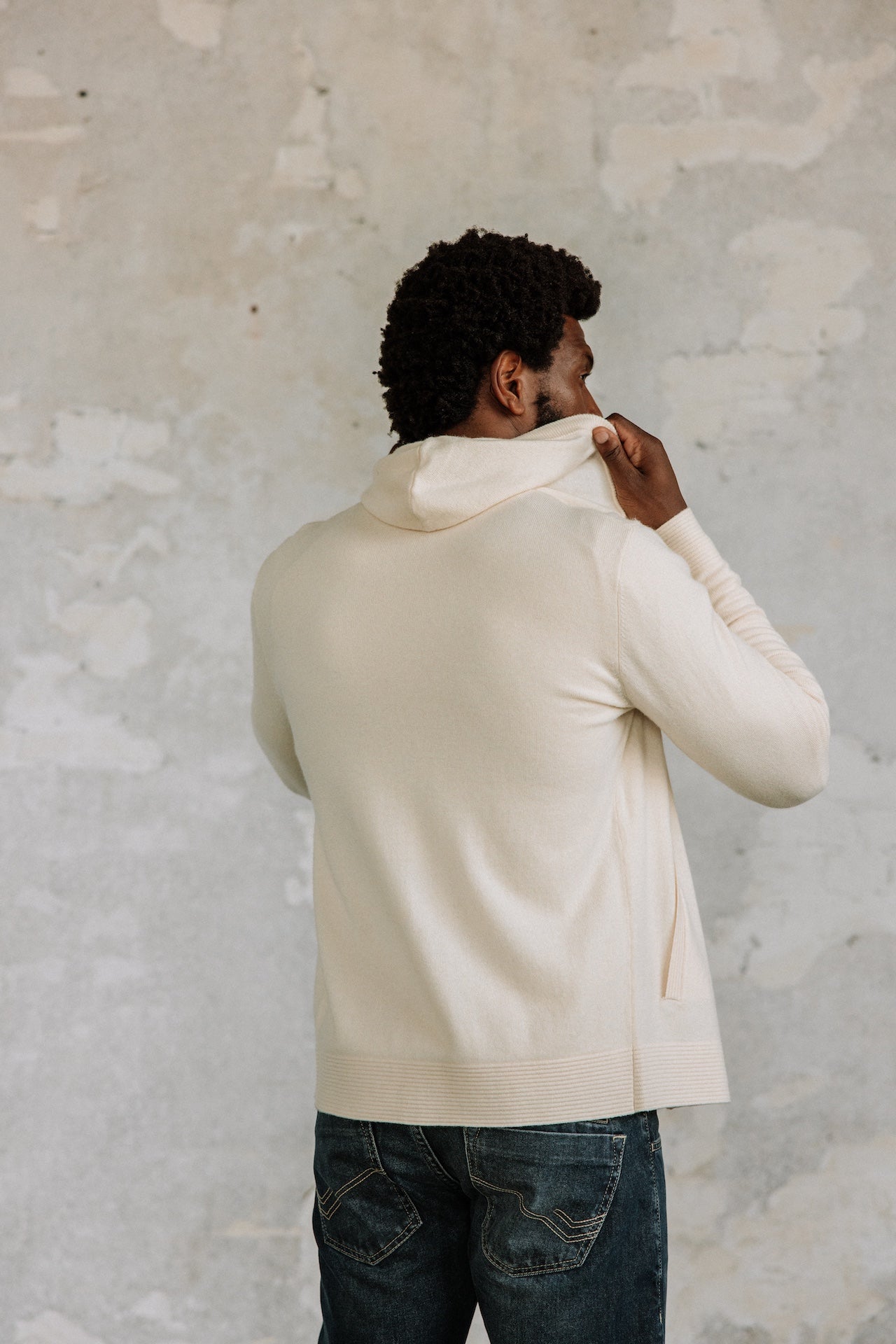 Cardigan à capuche Hombres Lyam Macau egret | Freeman T. Porter