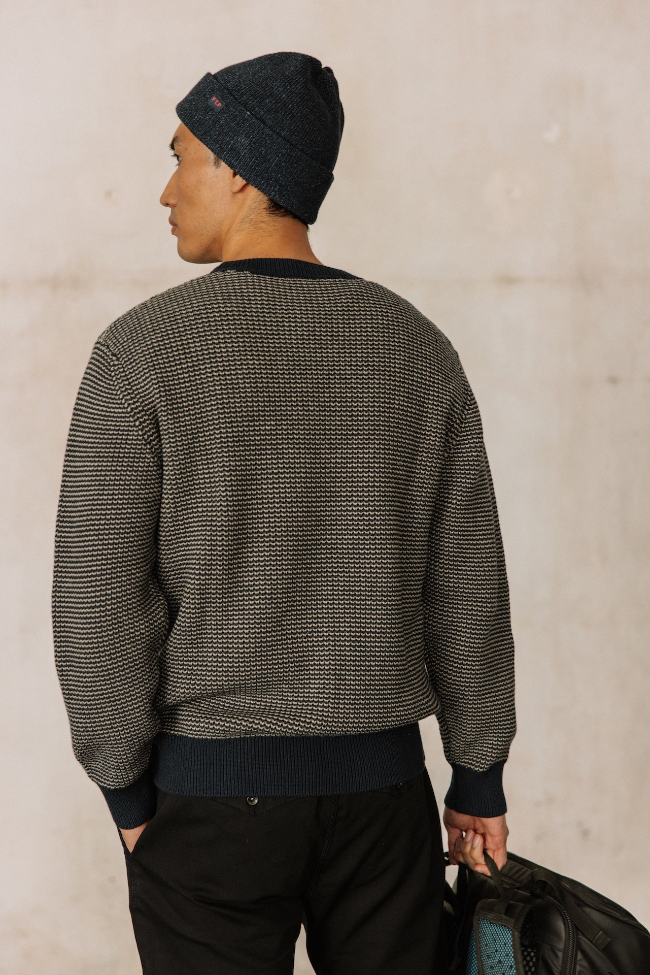 Pull bicolore Hombres Solino Twotones total eclipse | Freeman T. Porter