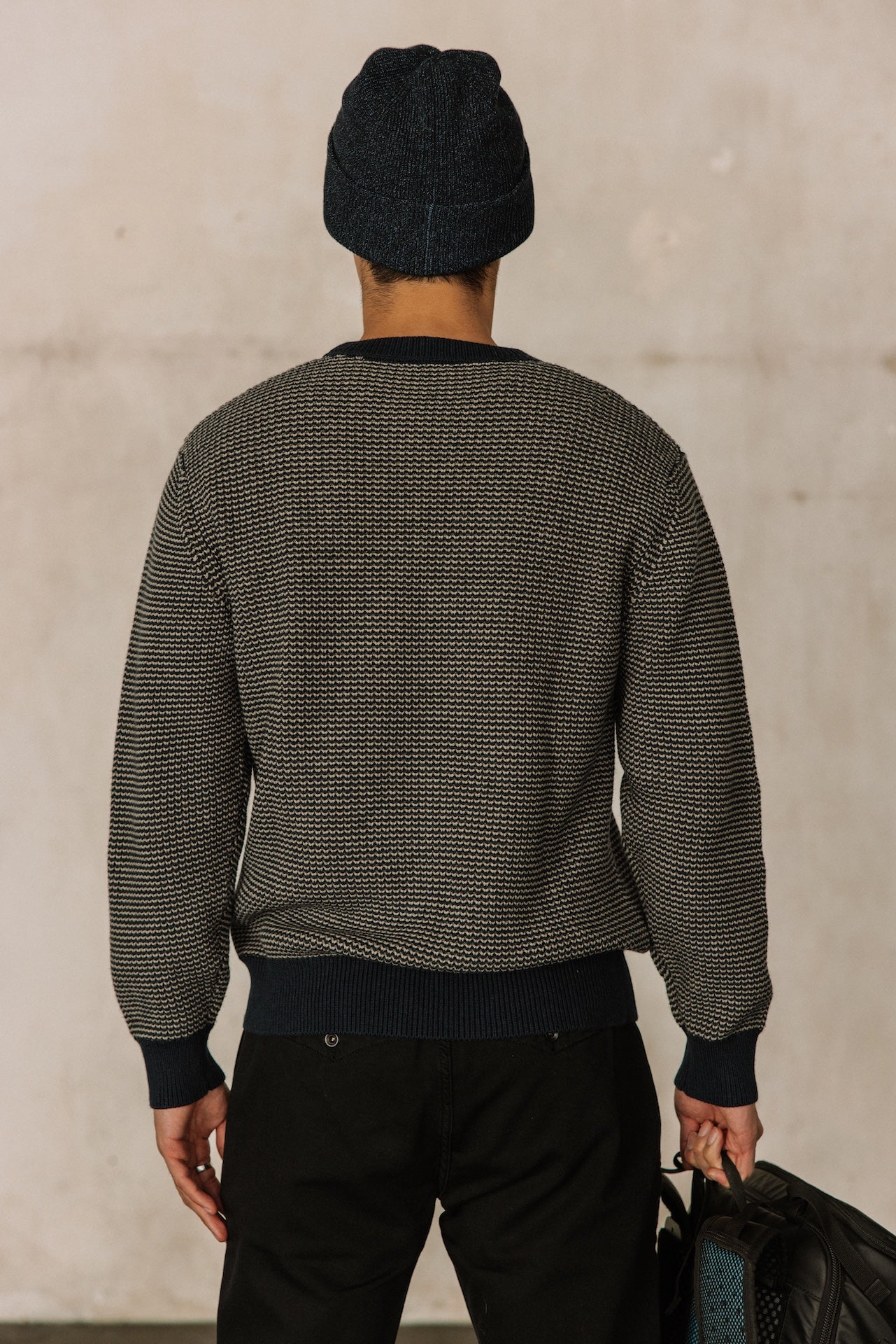 Pull bicolore Hombres Solino Twotones total eclipse | Freeman T. Porter