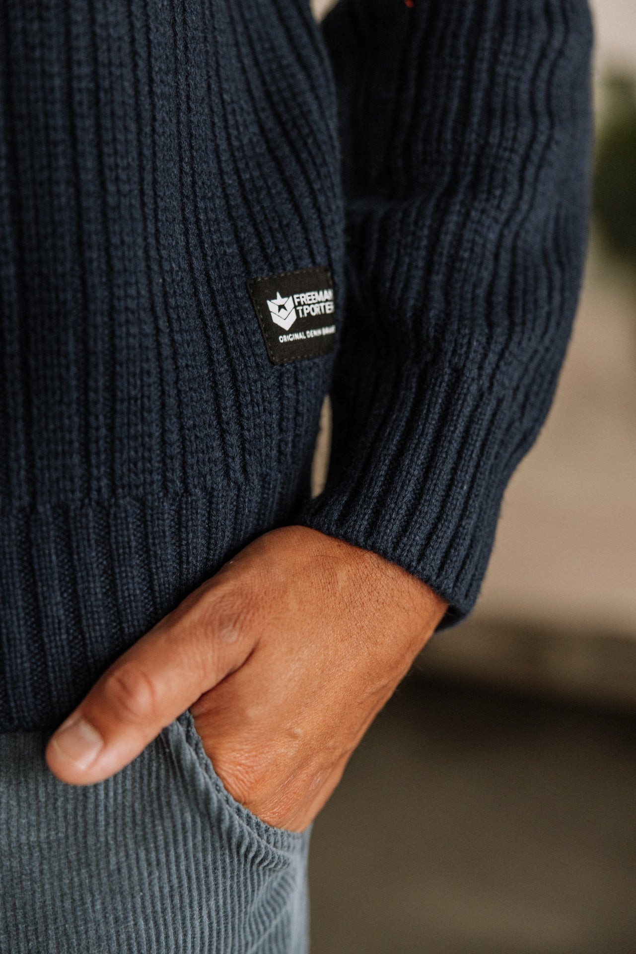 Pull en laine Hombres Solino Town peacoat | Freeman T. Porter