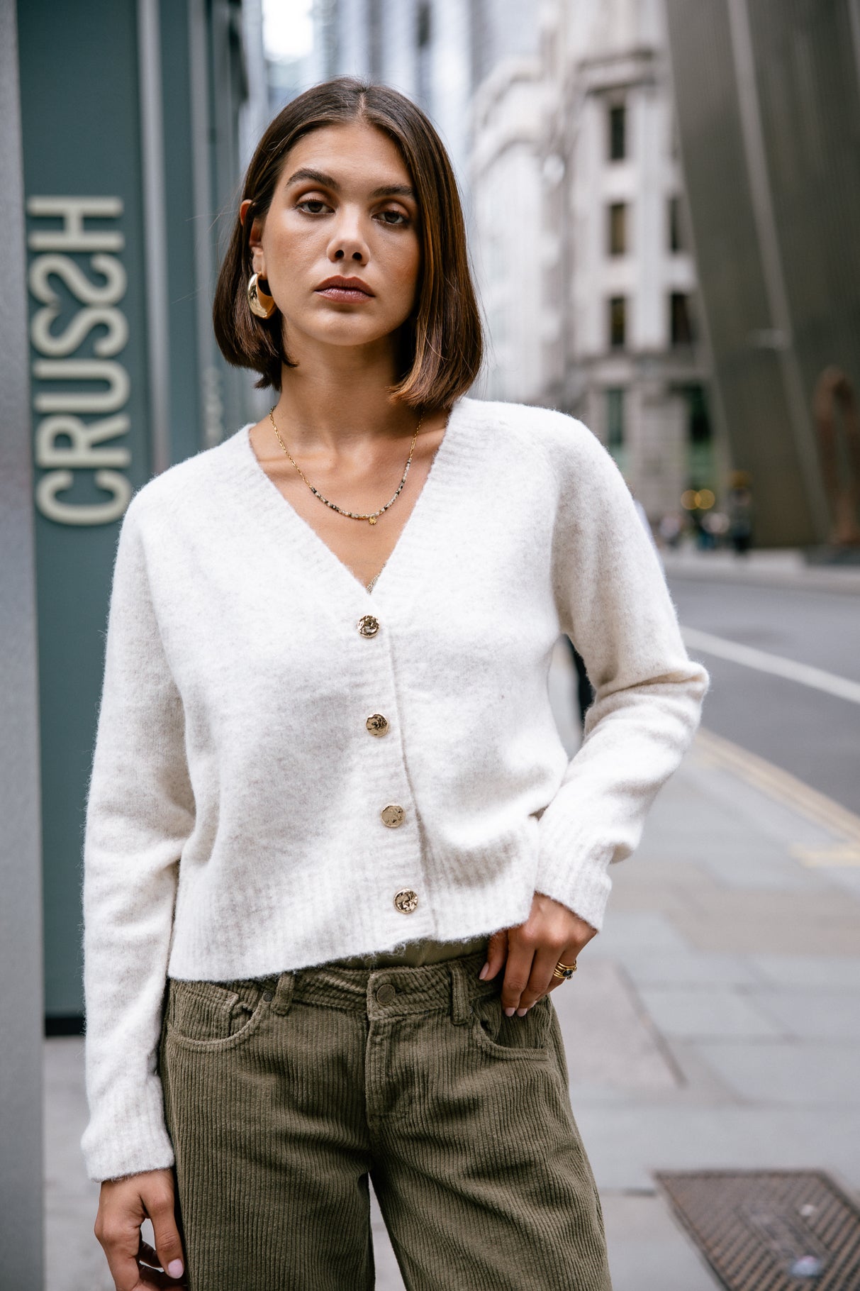 Cardigan Femme Clarane Plain ecru | Freeman T. Porter