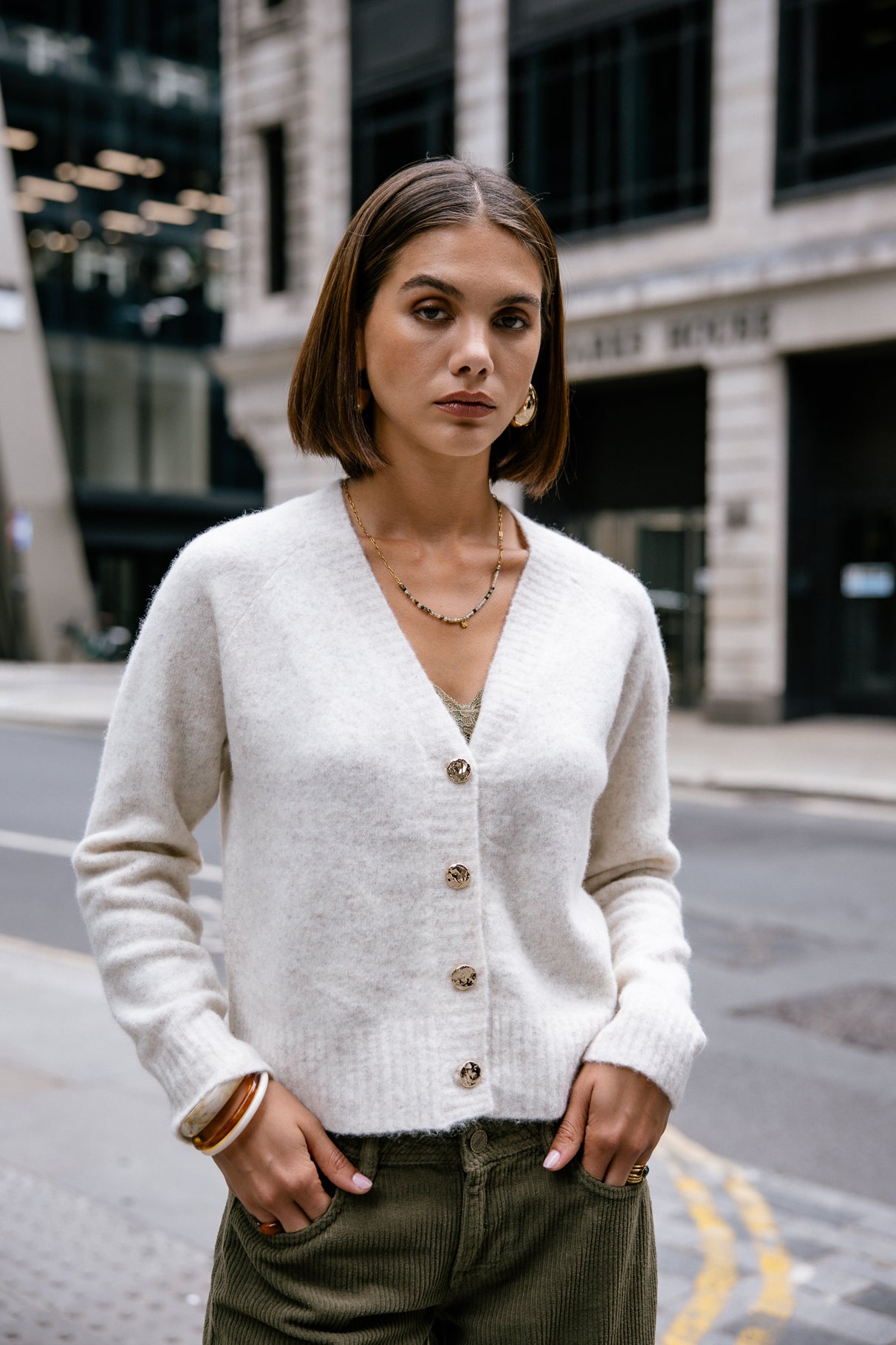 Cardigan Femme Clarane Plain ecru | Freeman T. Porter