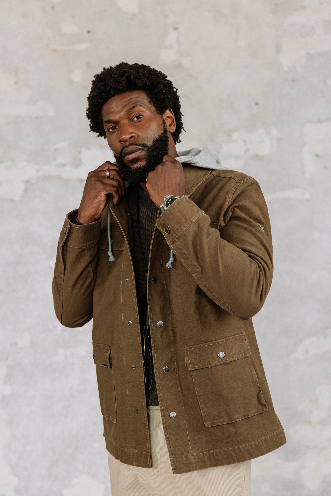 Parka à capuche Homme Tyto Hood burnt olive | Freeman T. Porter