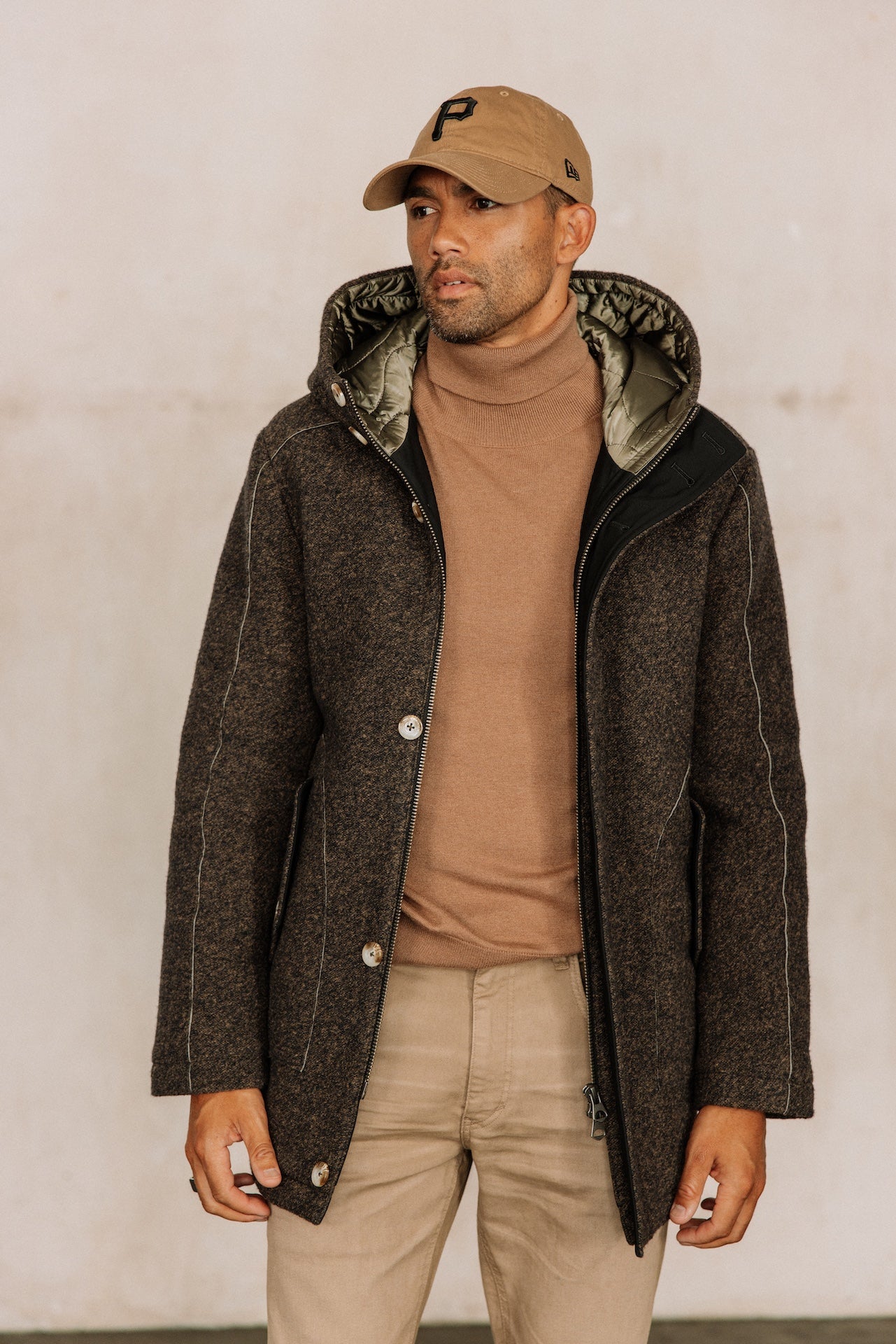 Mateau avec gilet doudoune Homme Cary Double brown | Freeman T. Porter