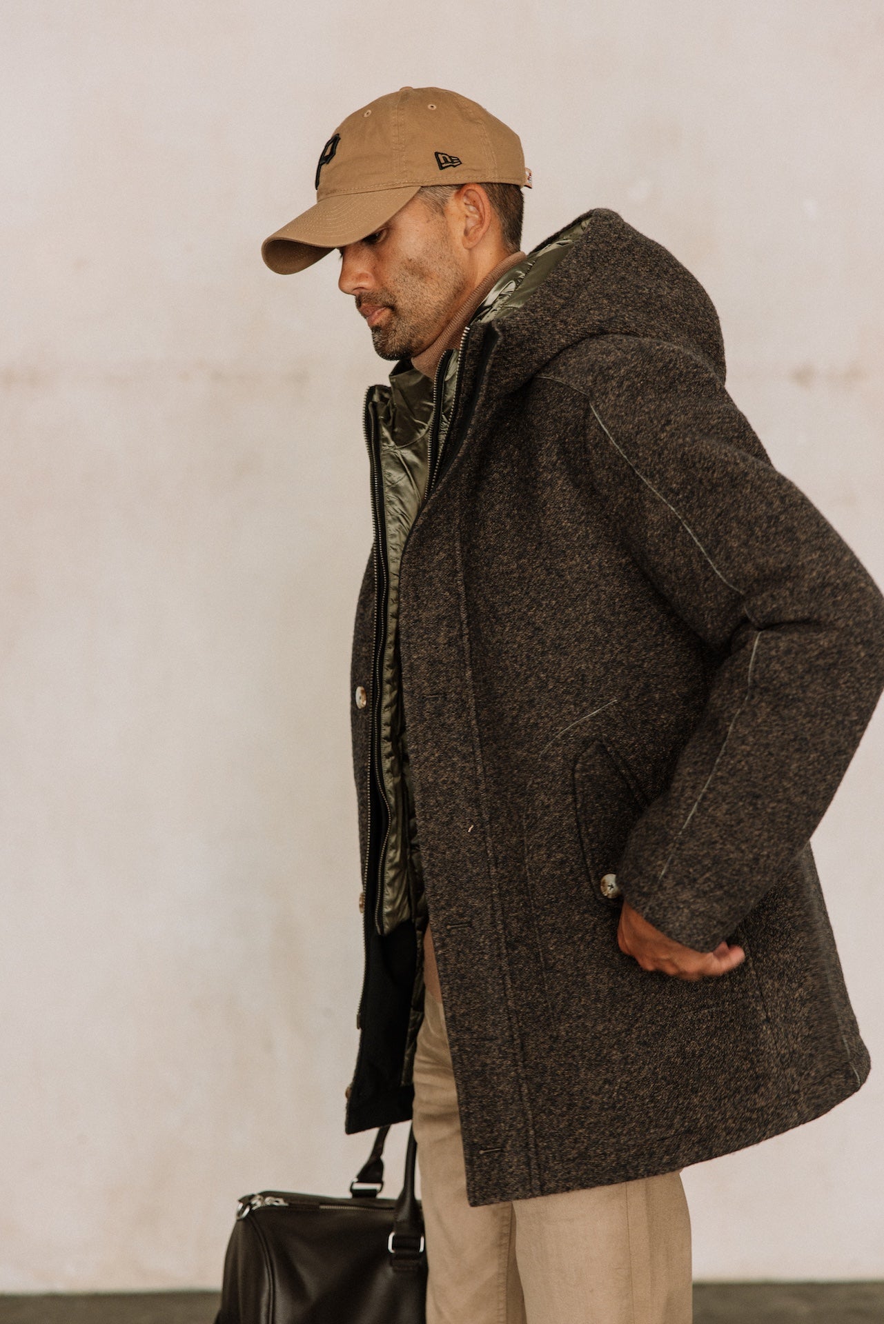 Mateau avec gilet doudoune Homme Cary Double brown | Freeman T. Porter