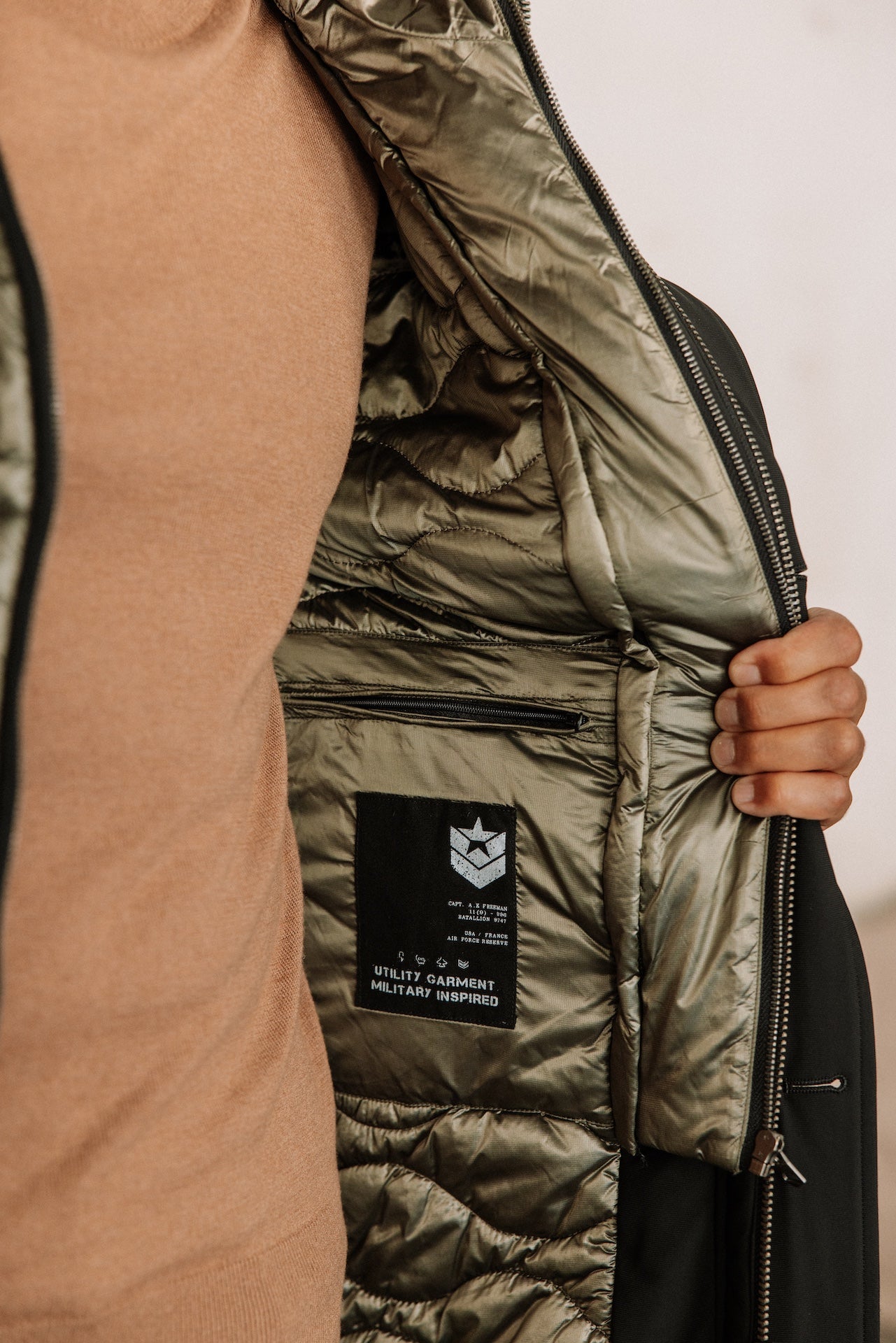 Mateau avec gilet doudoune Homme Cary Double brown | Freeman T. Porter